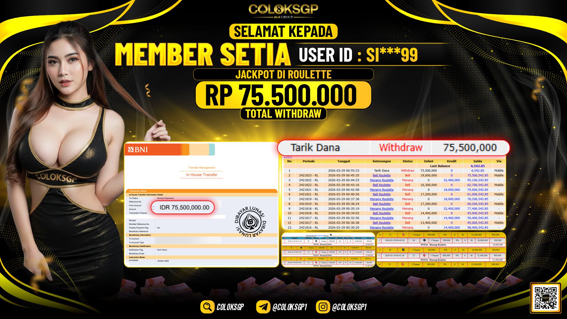 COLOKSGP JACKPOT DI ROULETTE