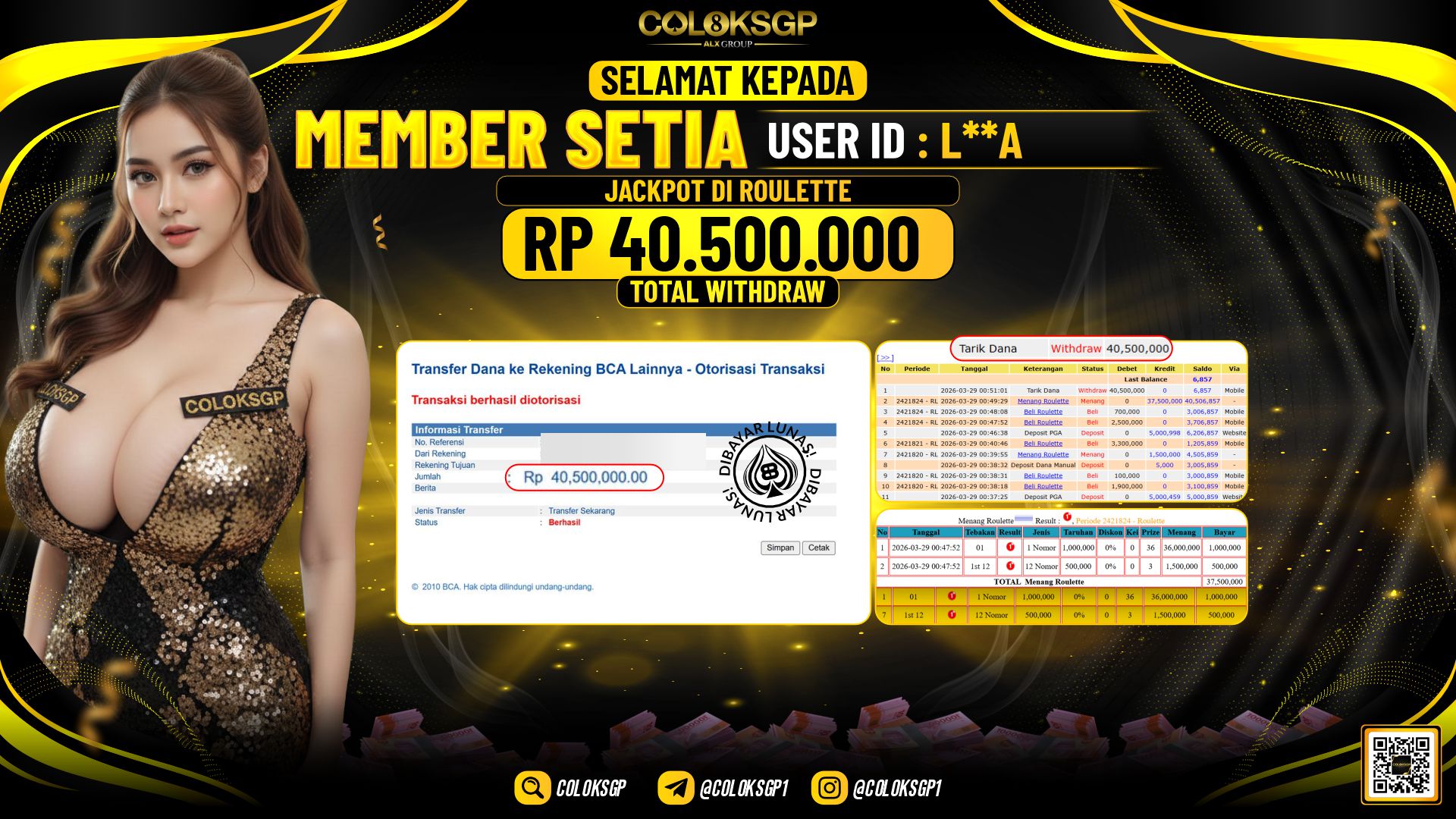 COLOKSGP JACKPOT DI ROULETTE