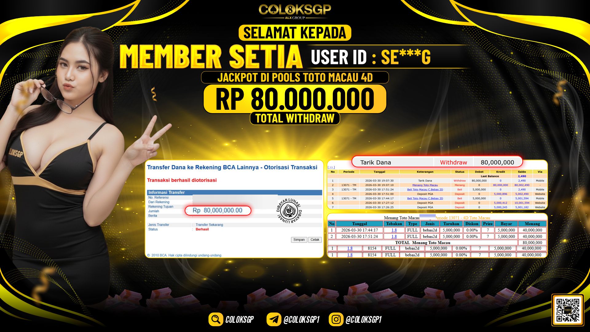 COLOKSGP JACKPOT DI POOLS TOTO MACAU 4D