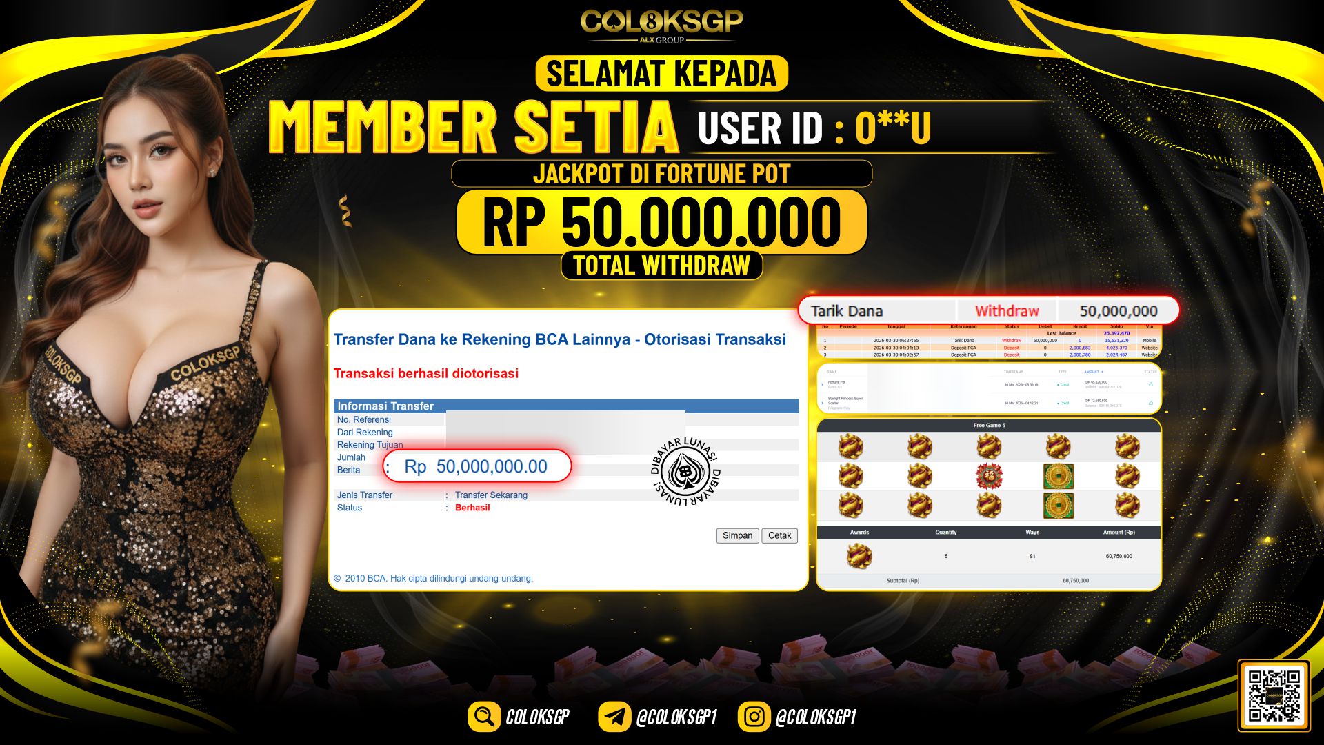 COLOKSGP JACKPOT DI IDNSLOT FORTUNE POT