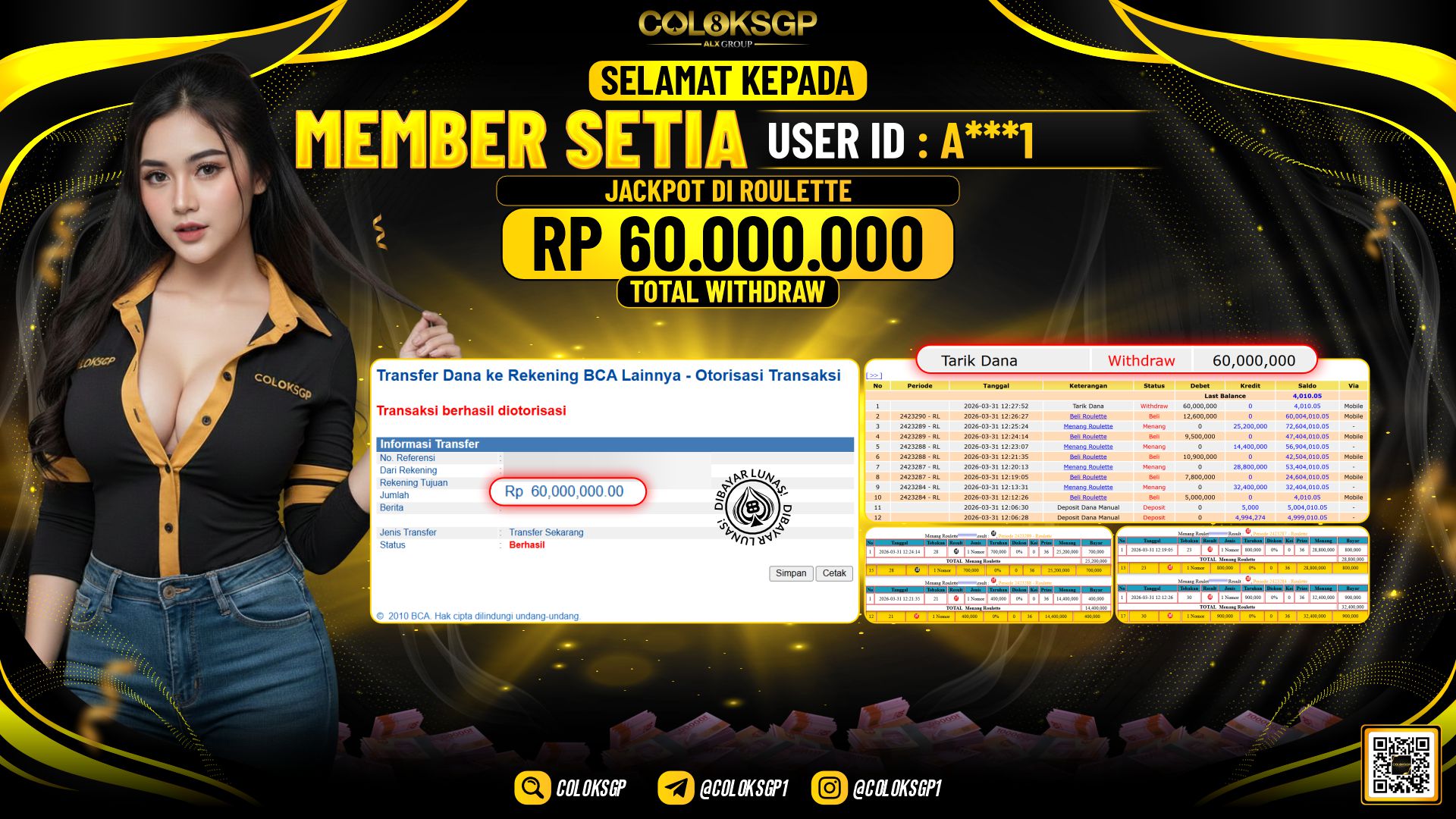 COLOKSGP JACKPOT DI IDNLIVE ROULETTE