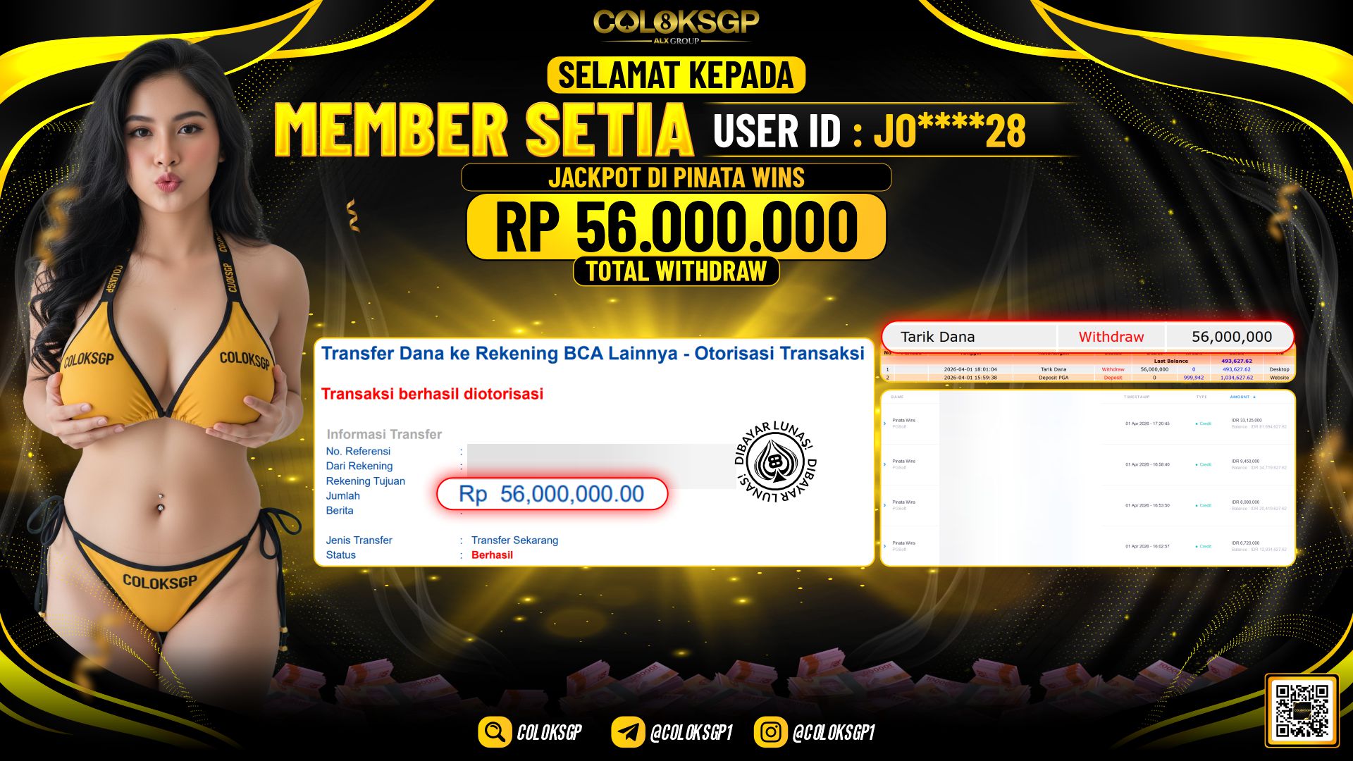 COLOKSGP JACKPOT DI PG SOFT PINATA WINS