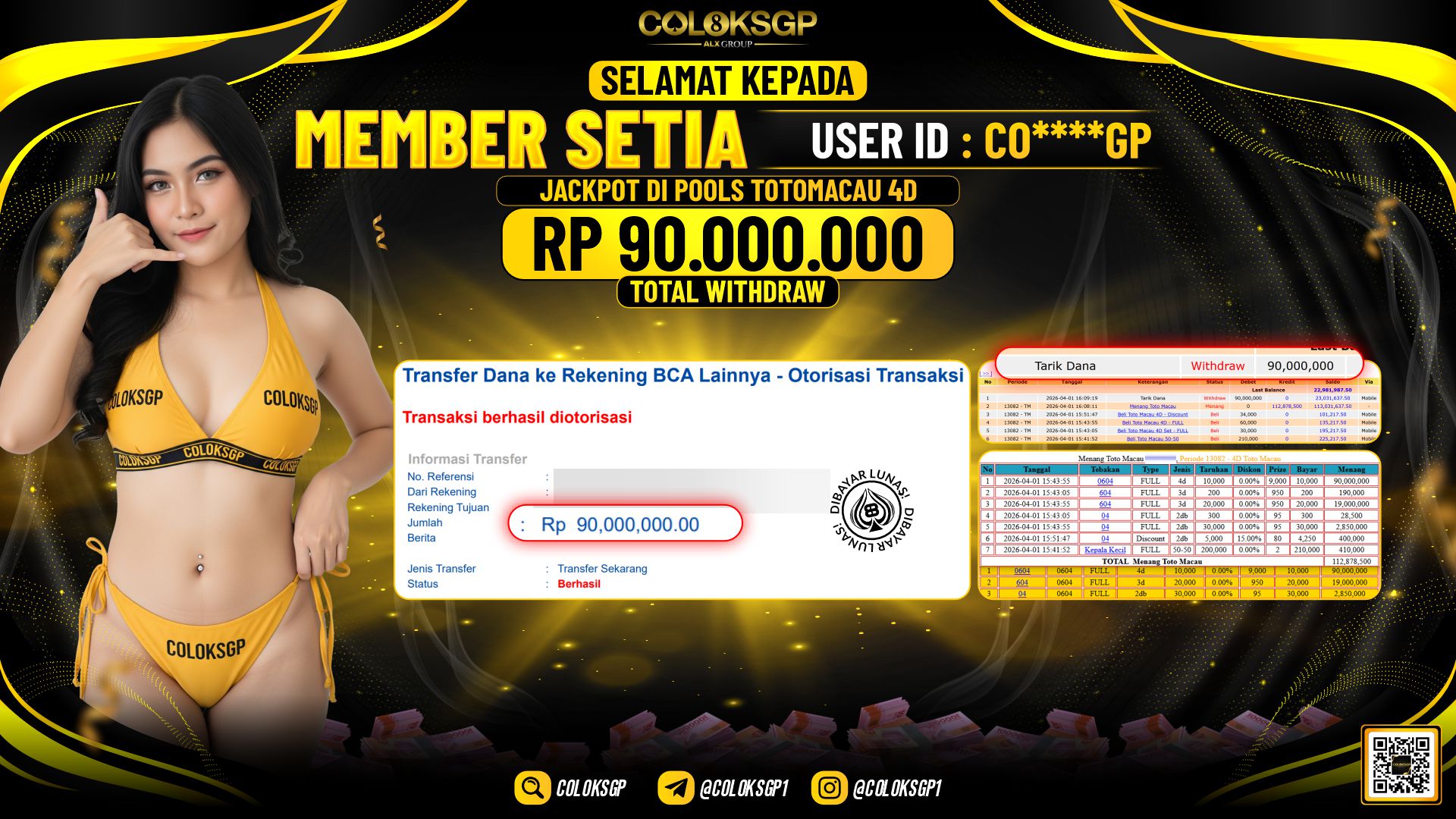 COLOKSGP JACKPOT DI POOLS TOTO MACAU 4D