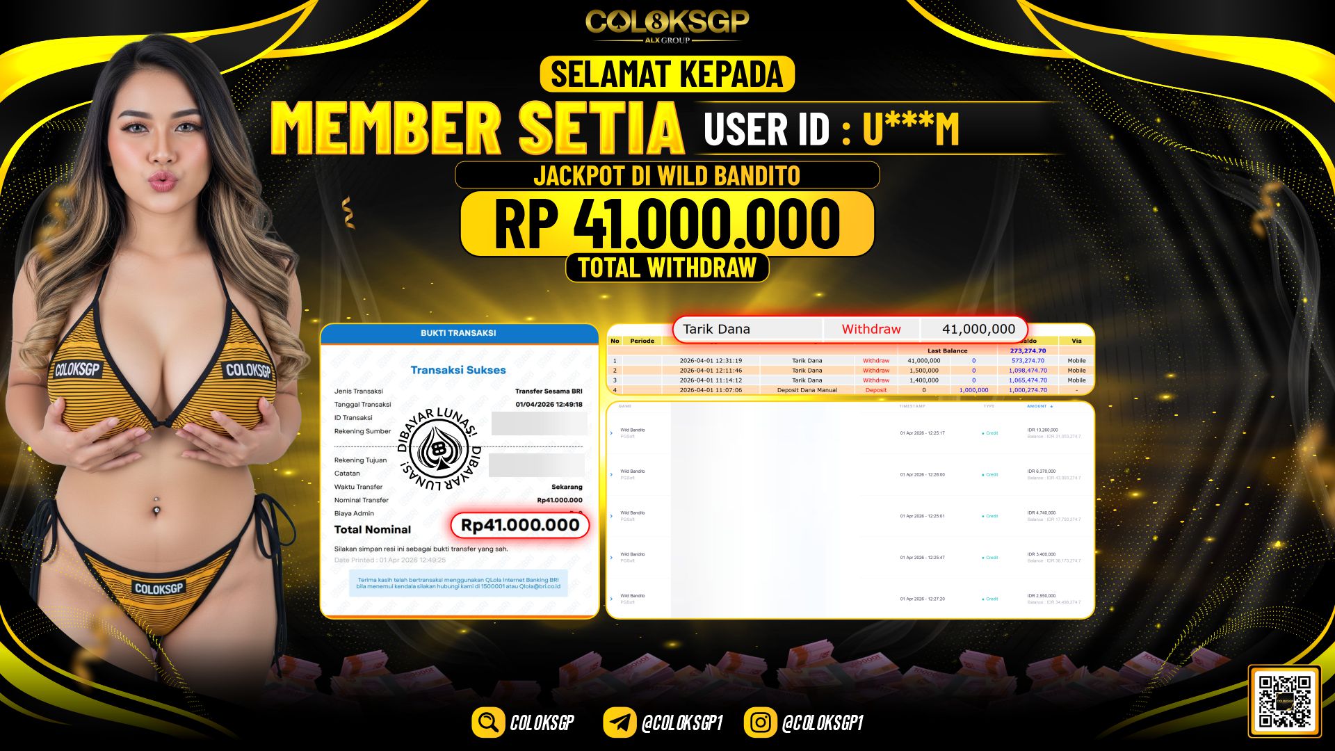COLOKSGP JACKPOT DI PG SOFT WILD BANDITO