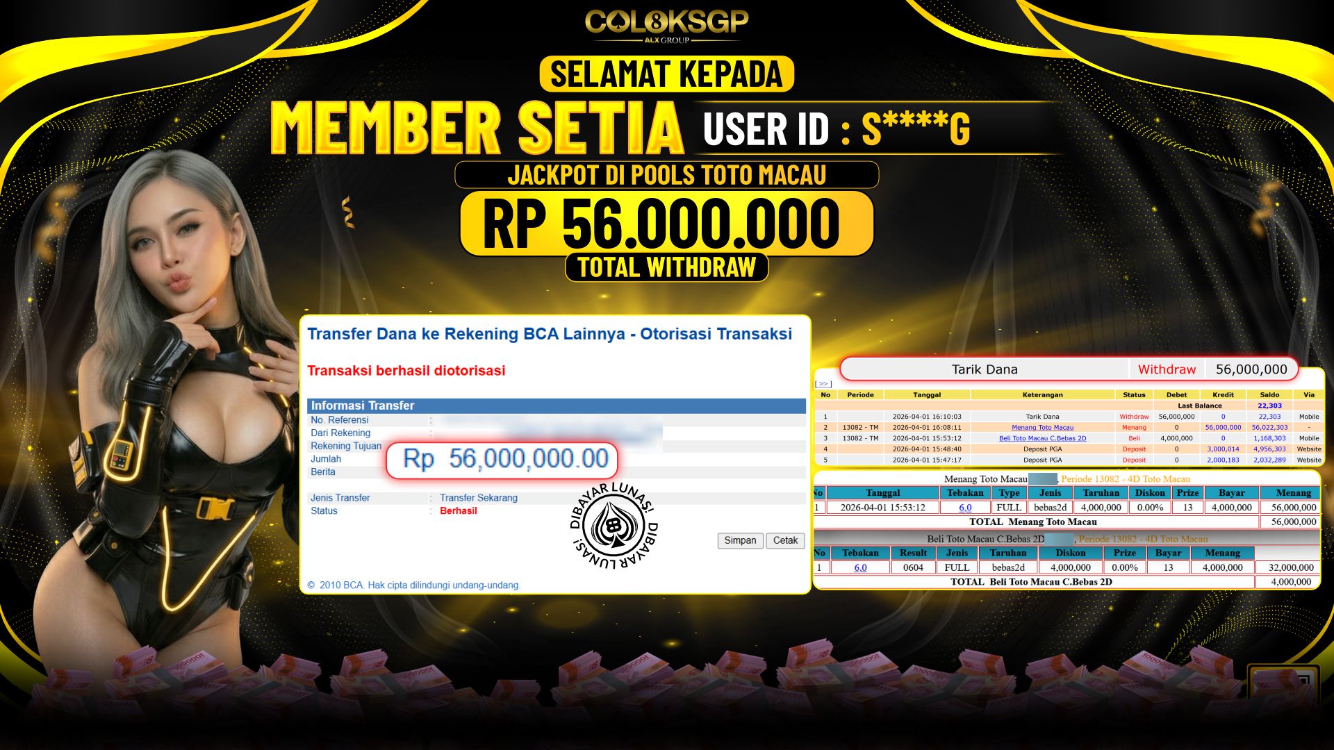 COLOKSGP JACKPOT DI POOLS TOTO MACAU