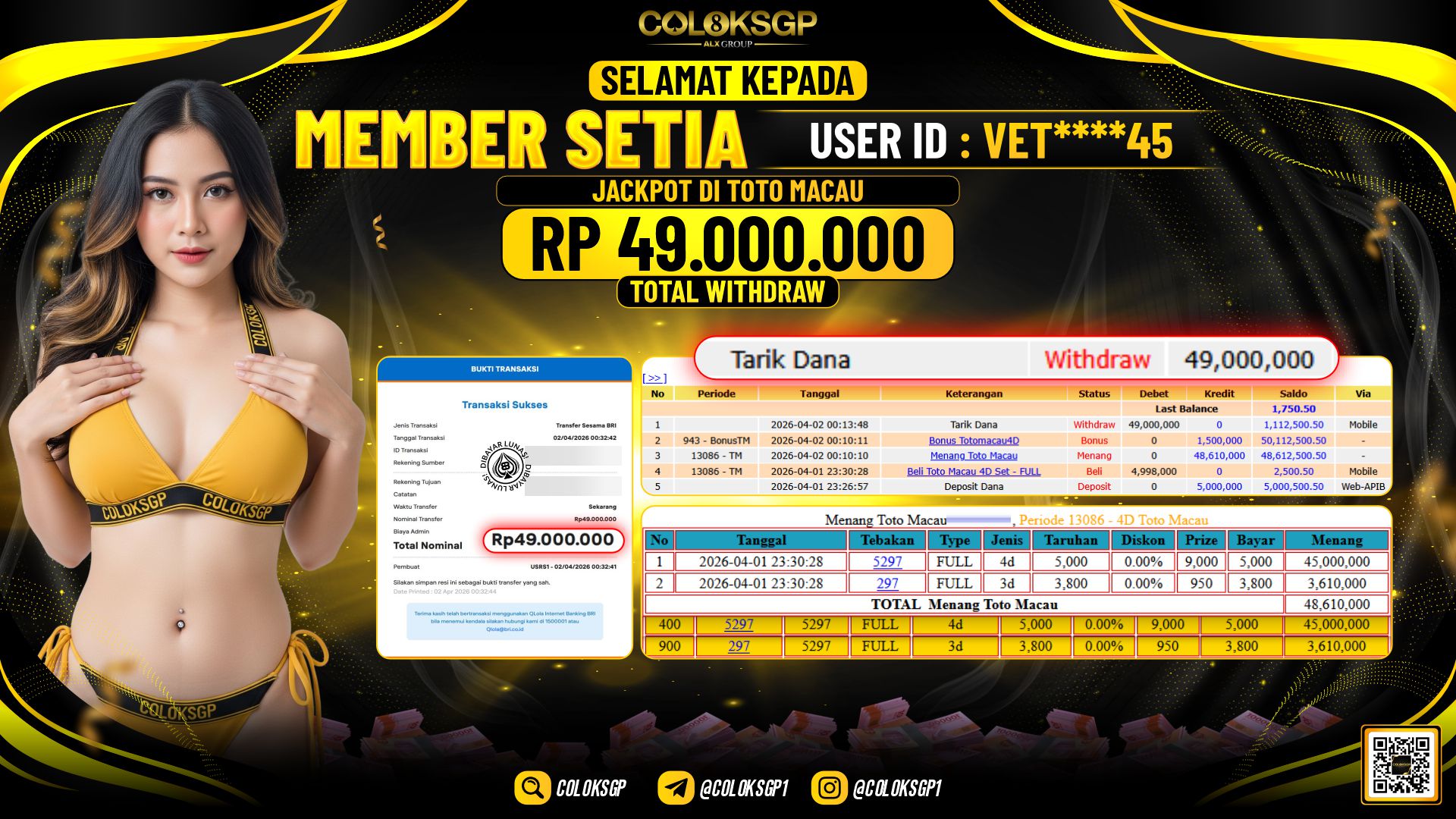 COLOKSGP JACKPOT DI POOLS TOTOMACAU