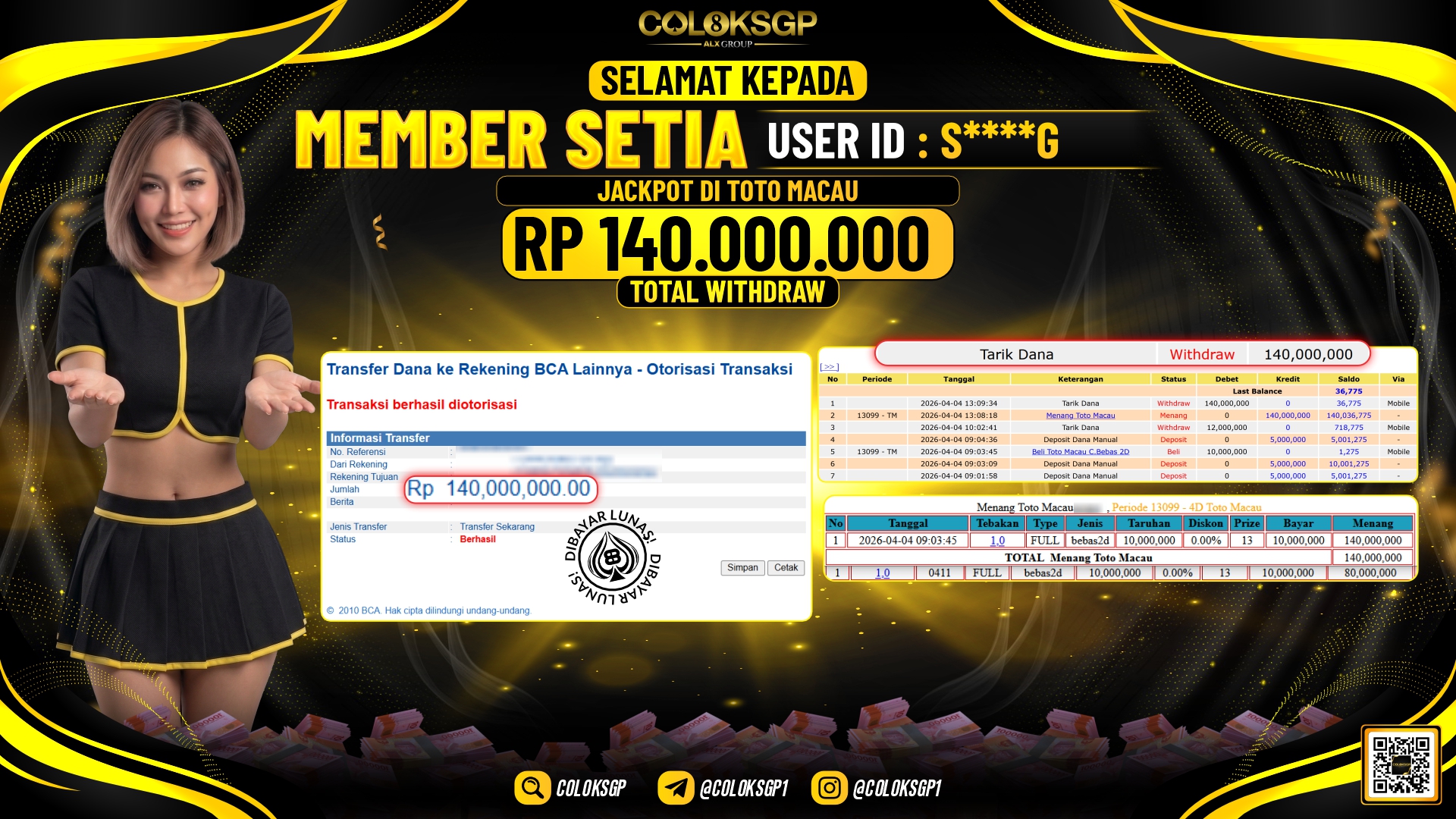 COLOKSGP JACKPOT DI POOLS TOTO MACAU