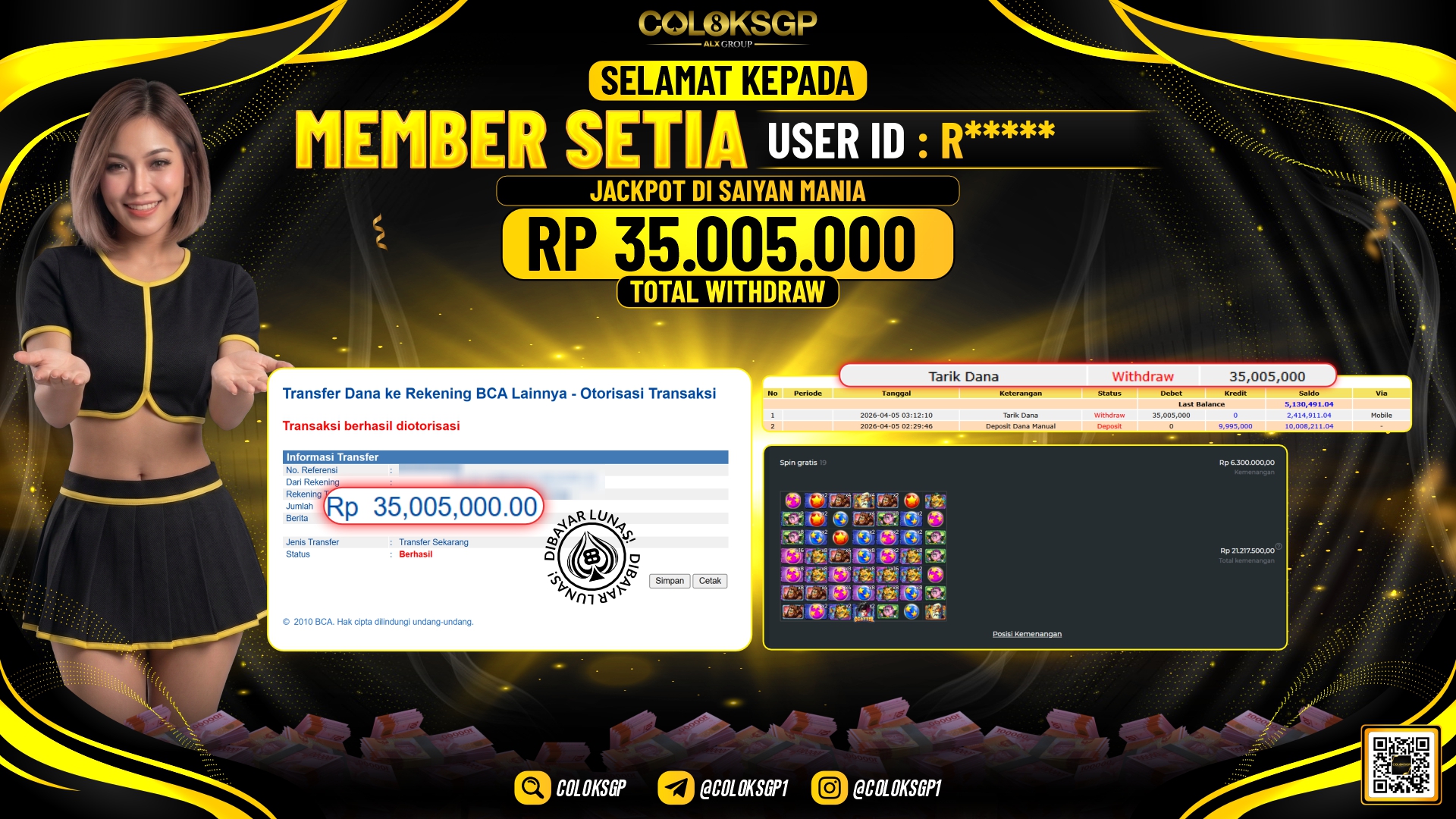 COLOKSGP JACKPOT SLOT GAMES SLOT MANIA - SAIYAN MANIA