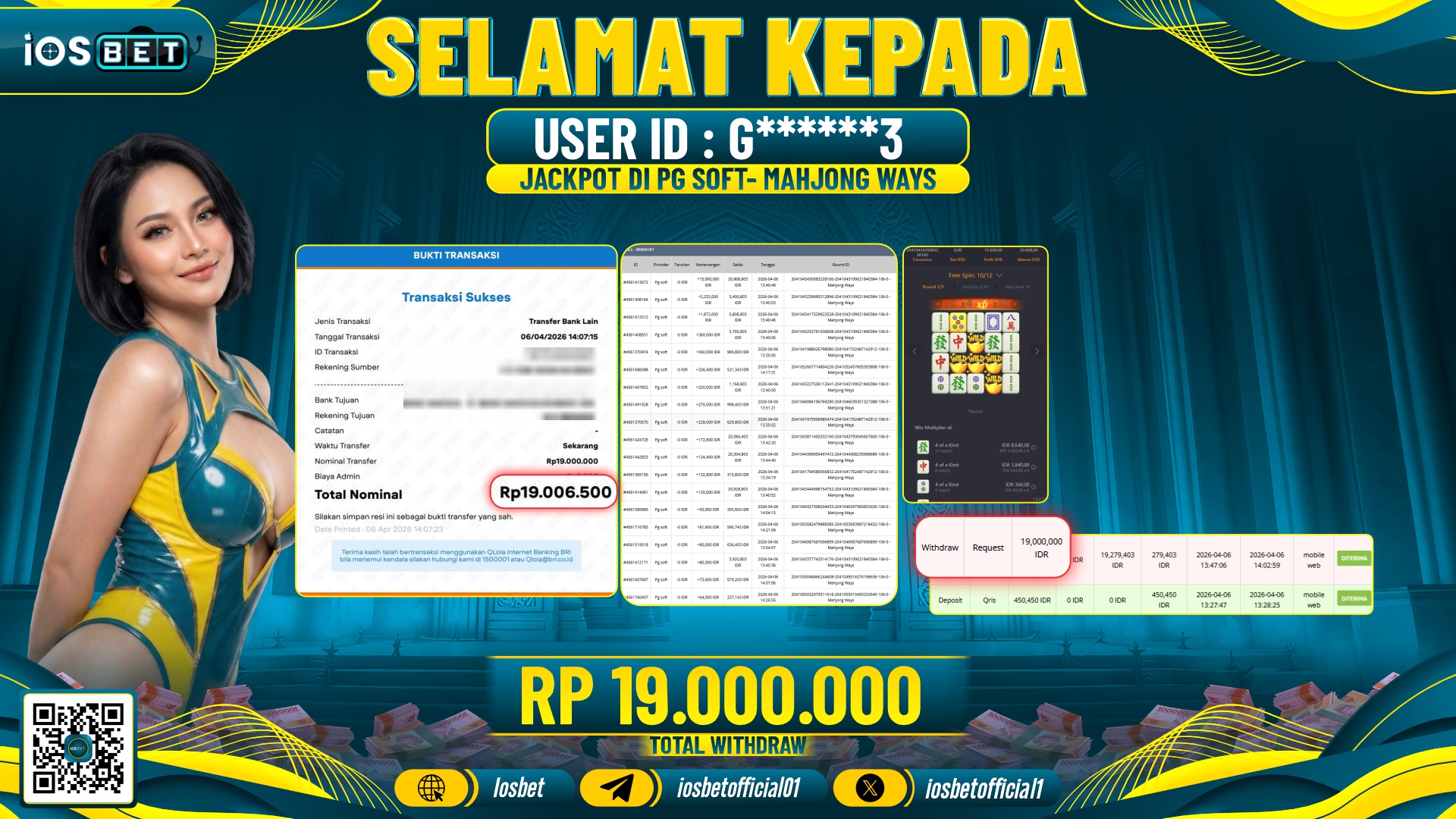 Bukti Pembayaran LUNAS SLOT GAME GACOR  Rp.19.000.000