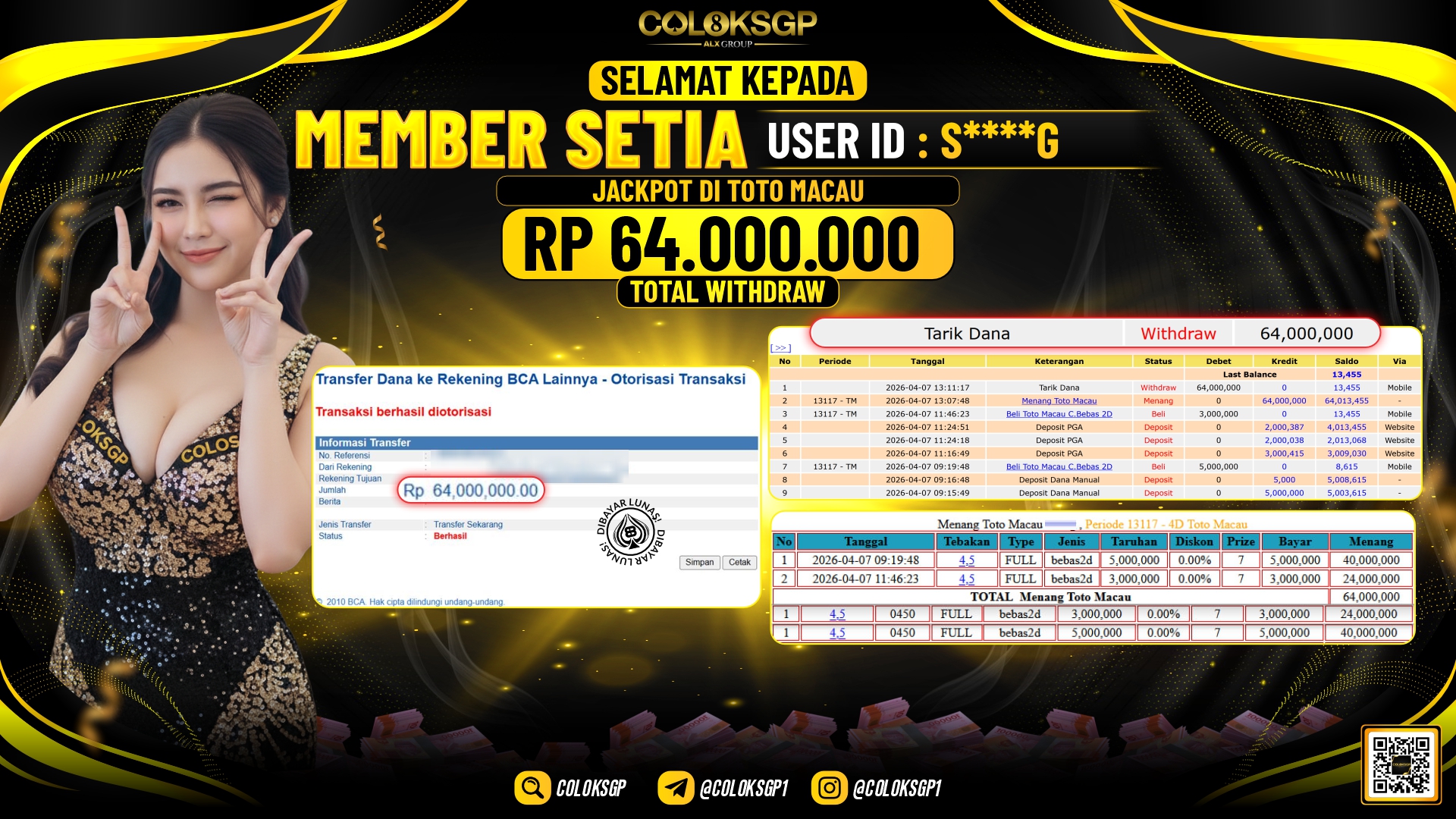 COLOKSGP JACKPOT POOLS - TOTO MACAU