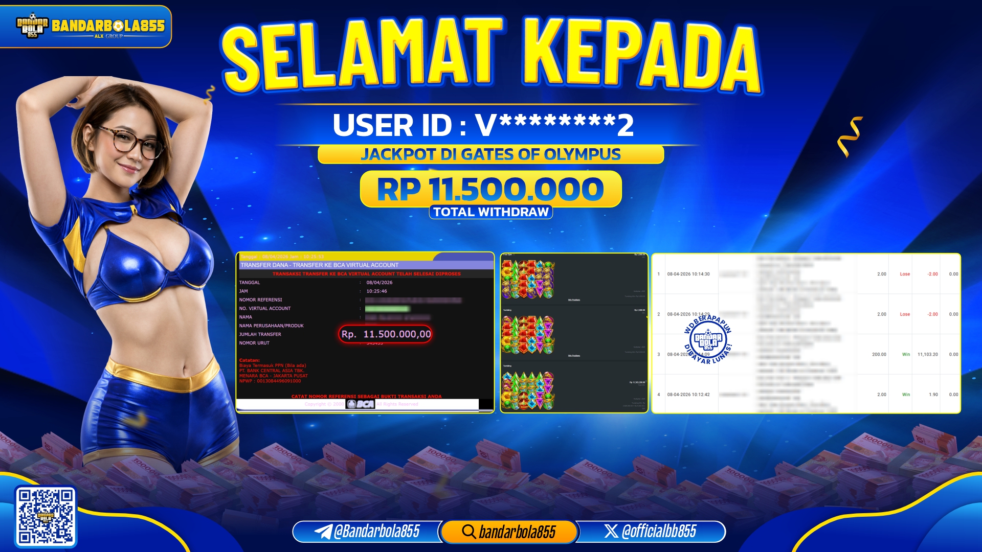 🎖 JACKPOT BANDARBOLA855 DI GATES OF OLYMPUS Rp11.500.000🎖