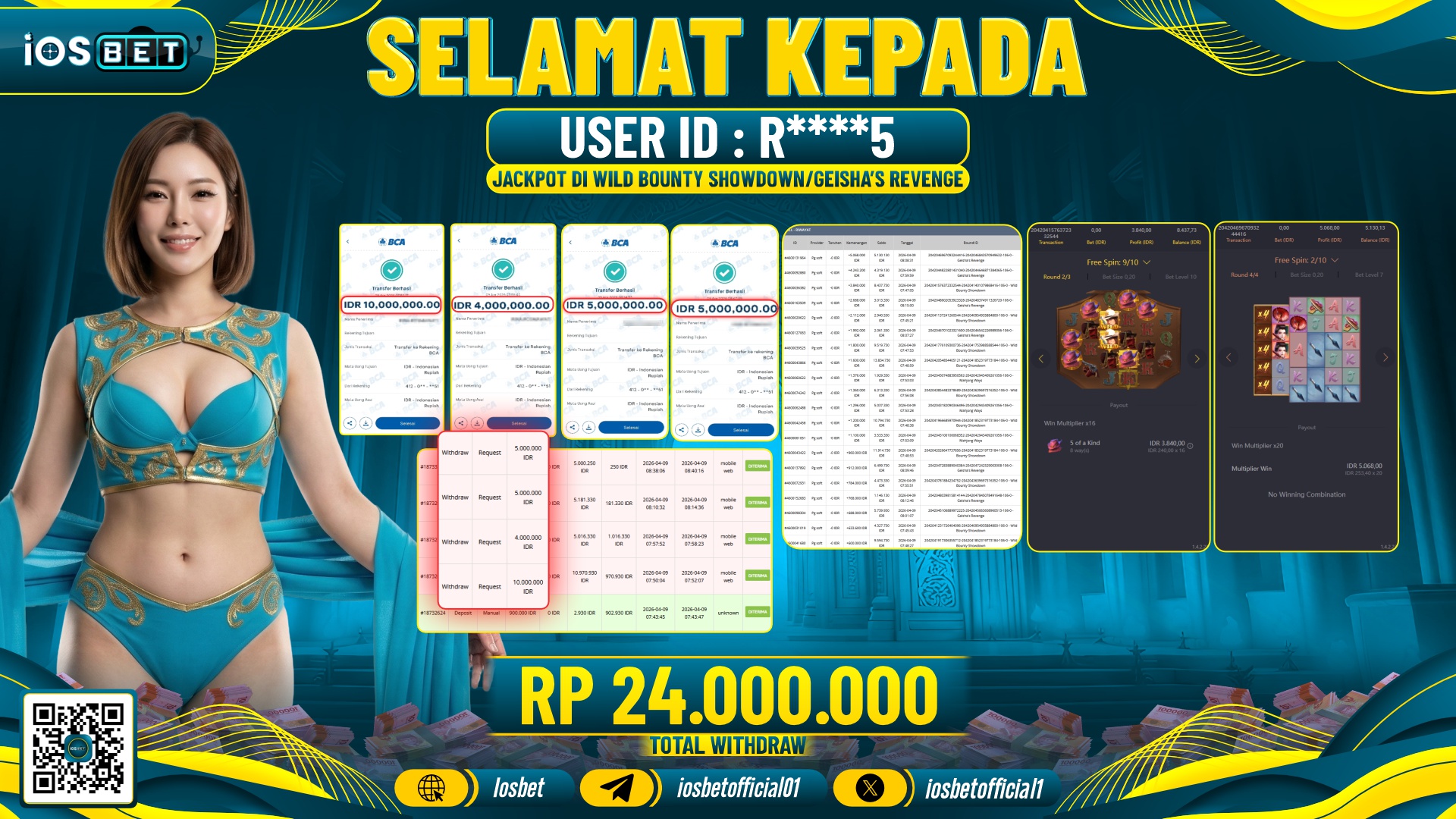Bukti Pembayaran LUNAS SLOT GAME GACOR  Rp.24.000.000