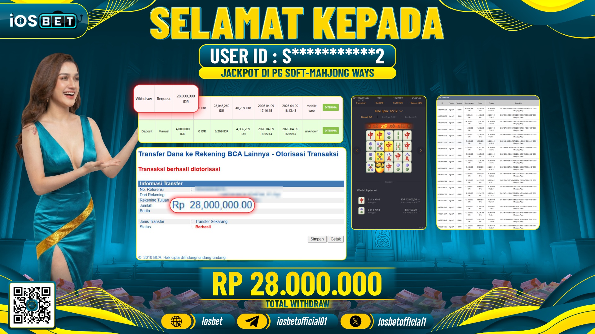 Bukti Pembayaran LUNAS SLOT GAME GACOR  Rp.28.000.000