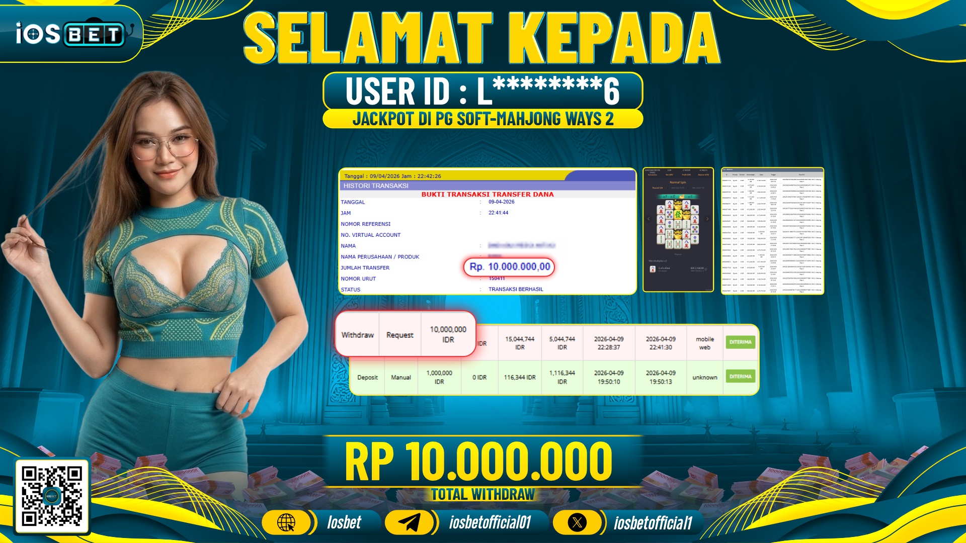 Bukti Pembayaran LUNAS SLOT GAME GACOR  Rp.10.000.000