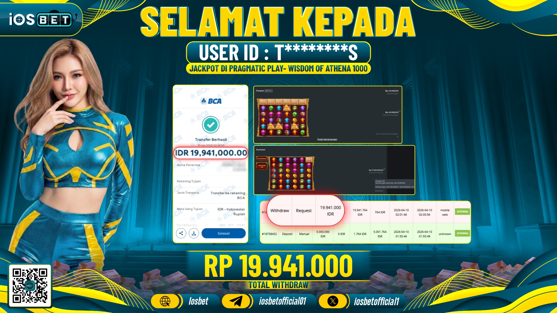 Bukti Pembayaran LUNAS SLOT GAME GACOR  Rp.19.941.000
