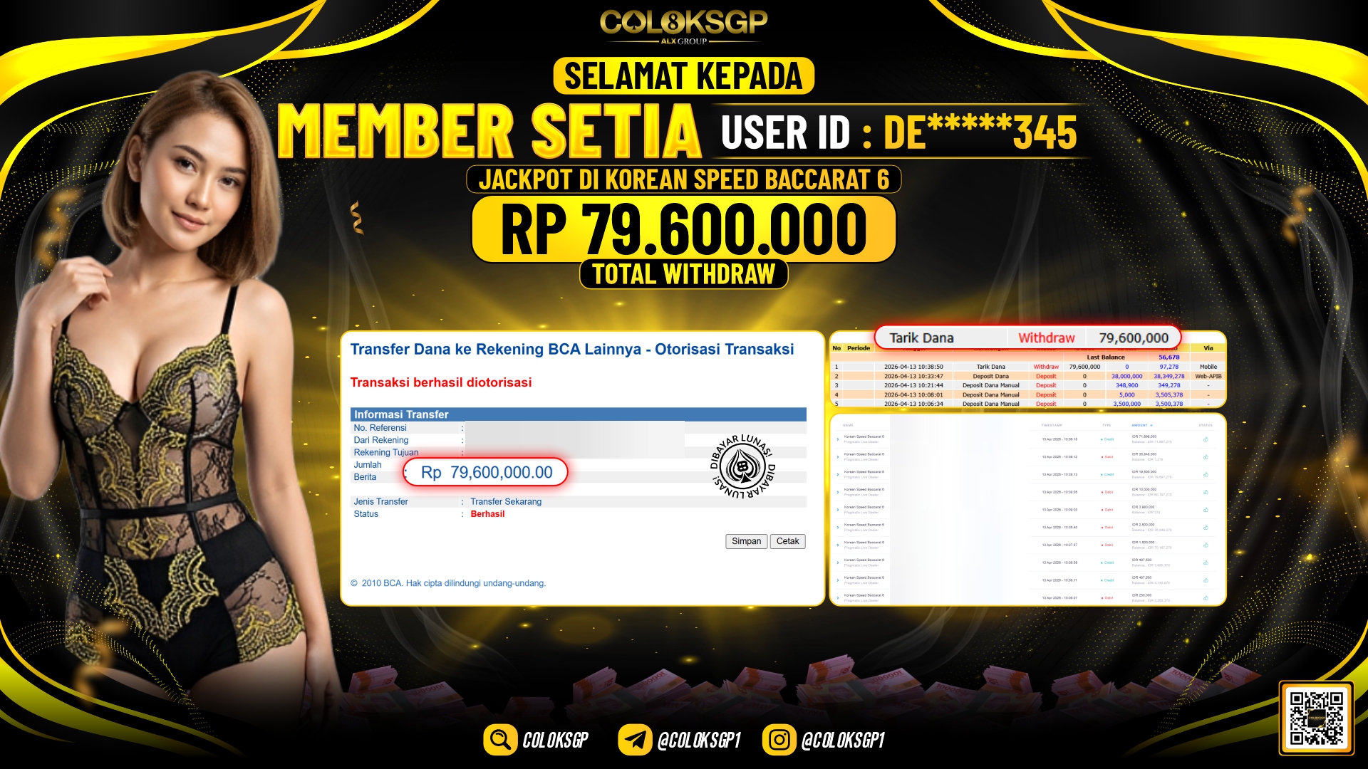 COLOKSGP JACKPOT PRAGMATIC LIVE DEALER - KOREAN SPEED BACCARAT 6