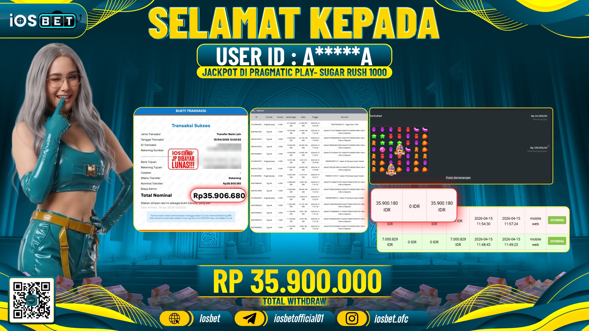 Bukti Pembayaran LUNAS SLOT GAME GACOR  Rp.35.900.000