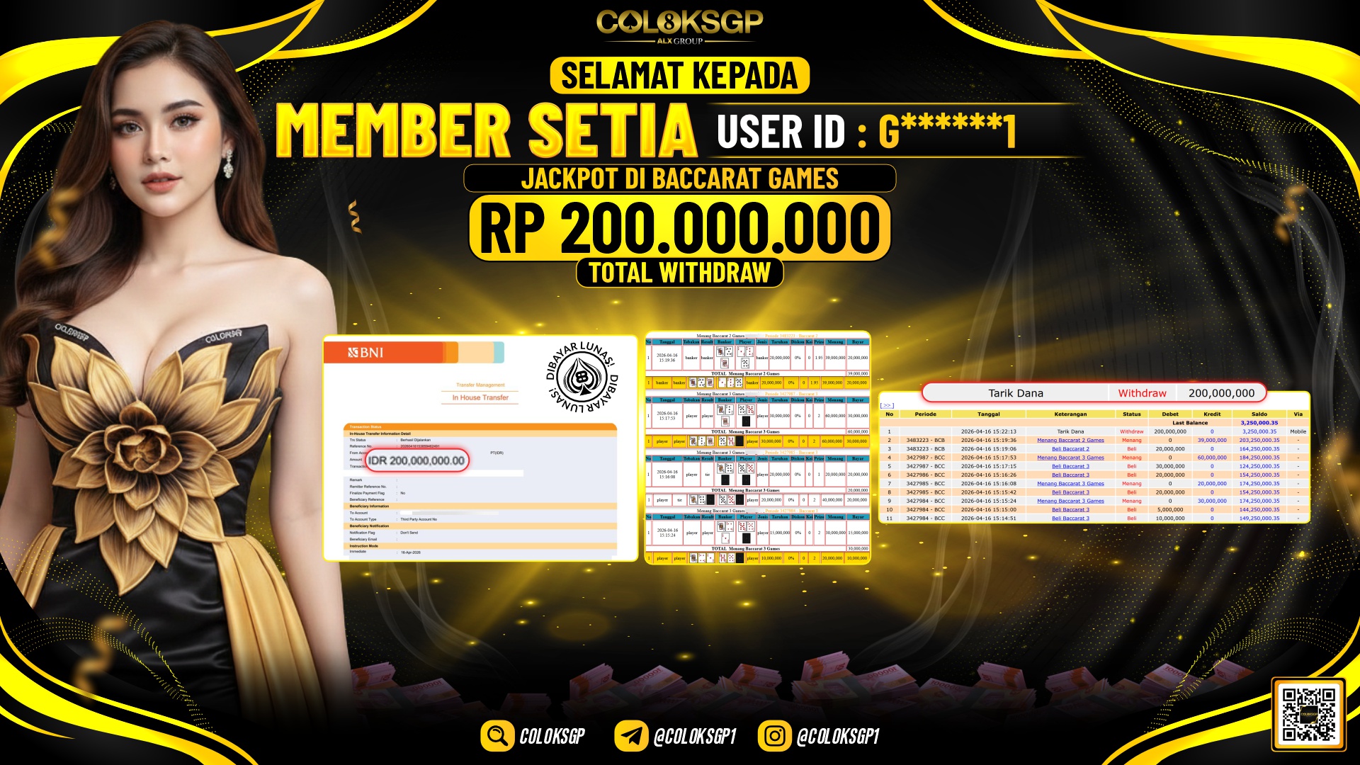 COLOKSGP JACKPOT IDNLIVE - BACCARAT GAMES
