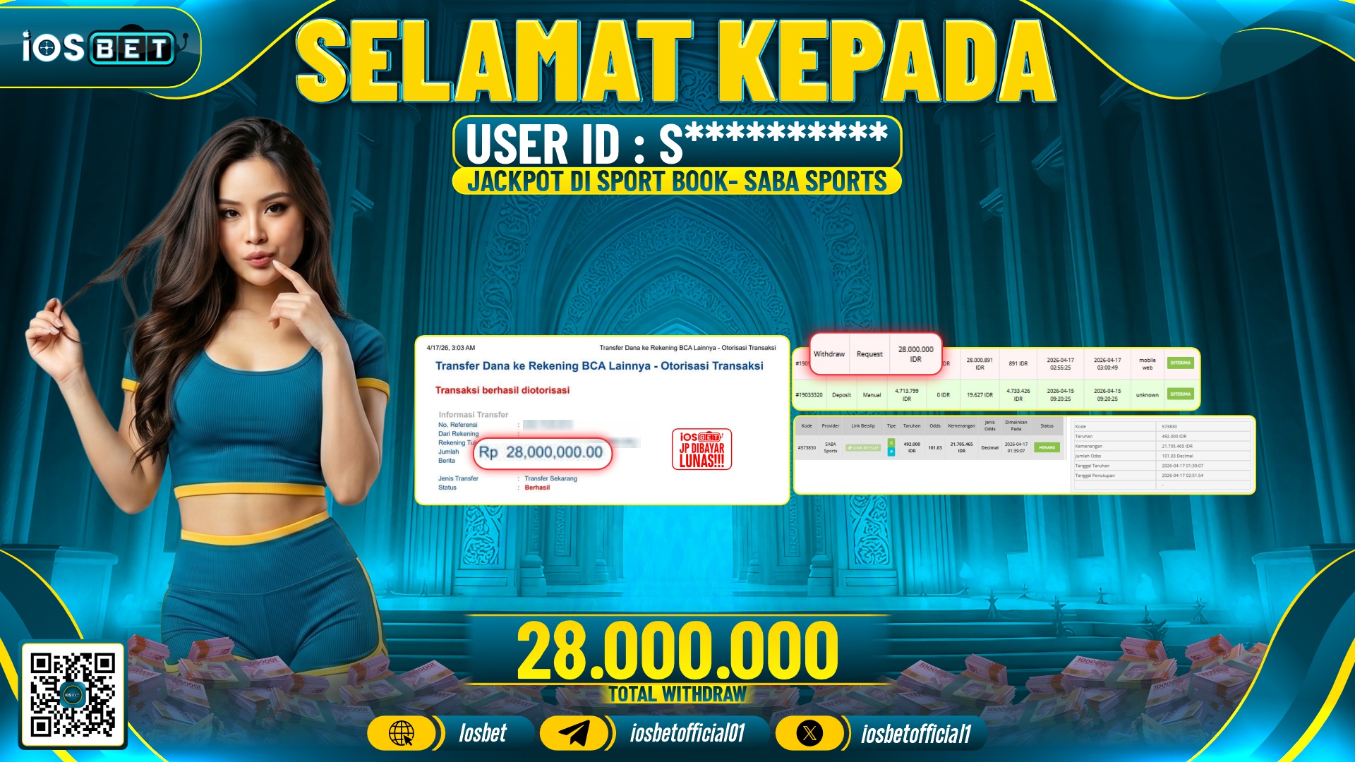 Bukti Pembayaran LUNAS SPORTS GAME GACOR  Rp.28.000.000