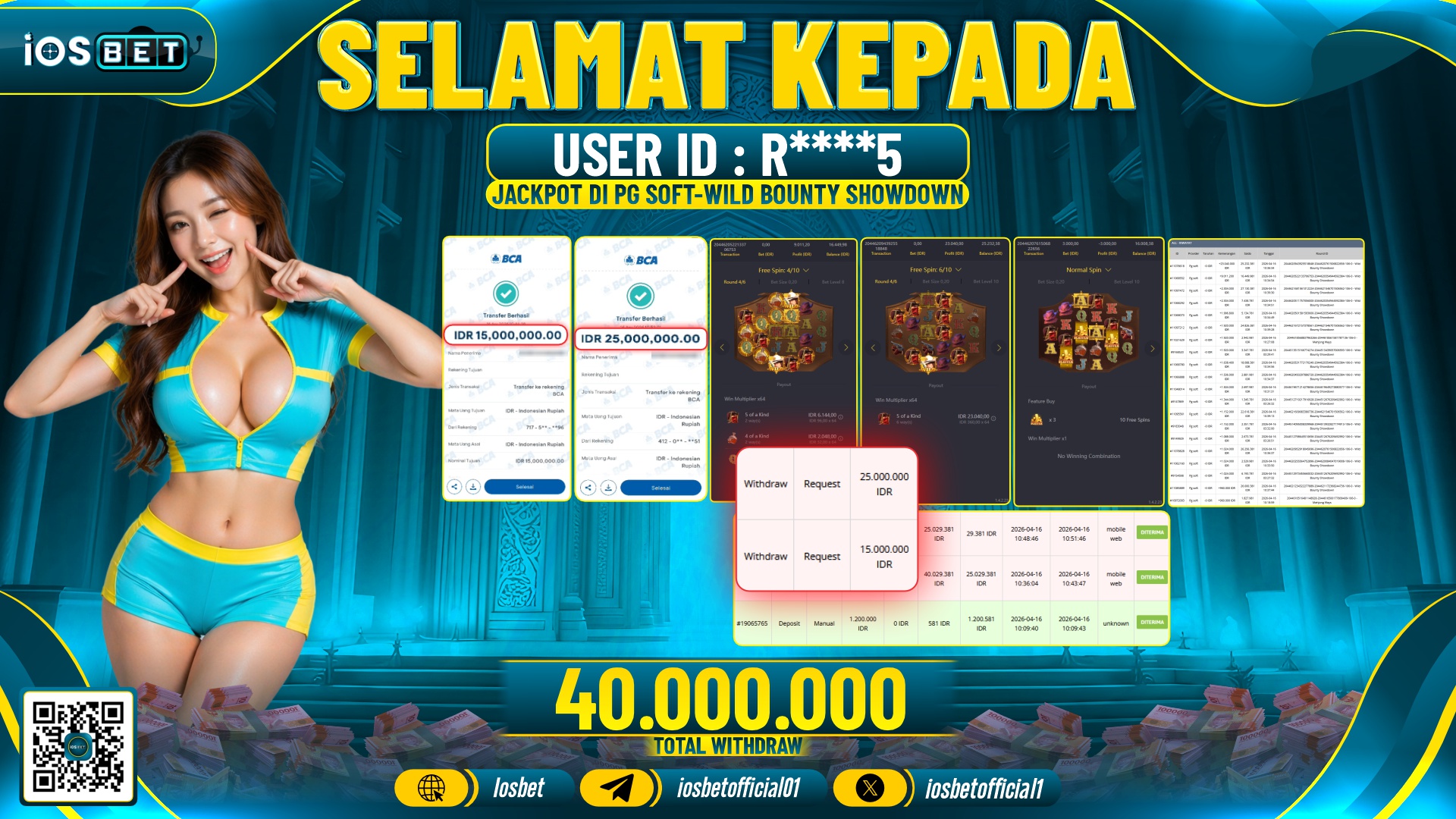 Bukti Pembayaran LUNAS SLOT GAME GACOR  Rp.40.000.000