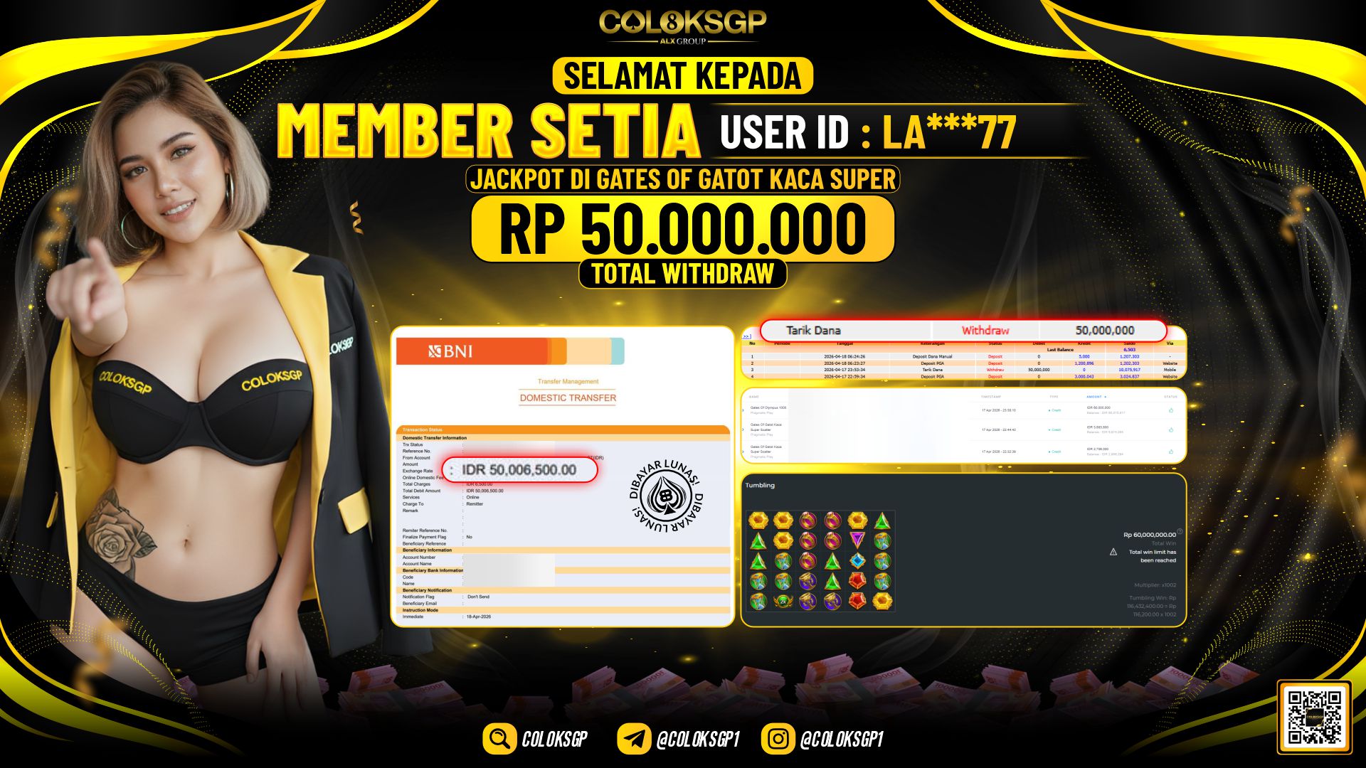 COLOKSGP JACKPOT PRAGMATIC PLAY - GATES OF GATOT KACA SUPER