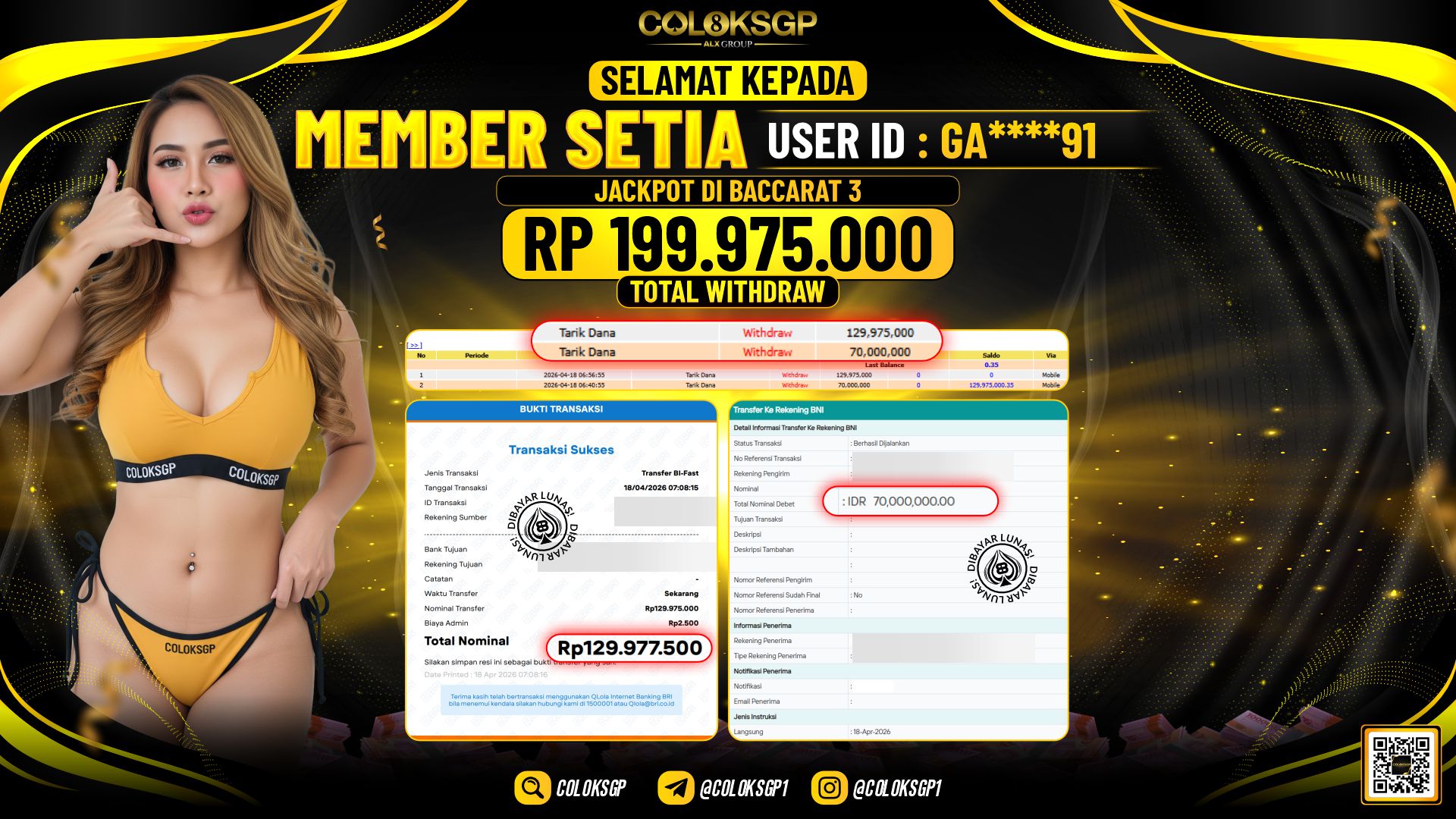COLOKSGP JACKPOT INDLIVE - BACCARAT 3