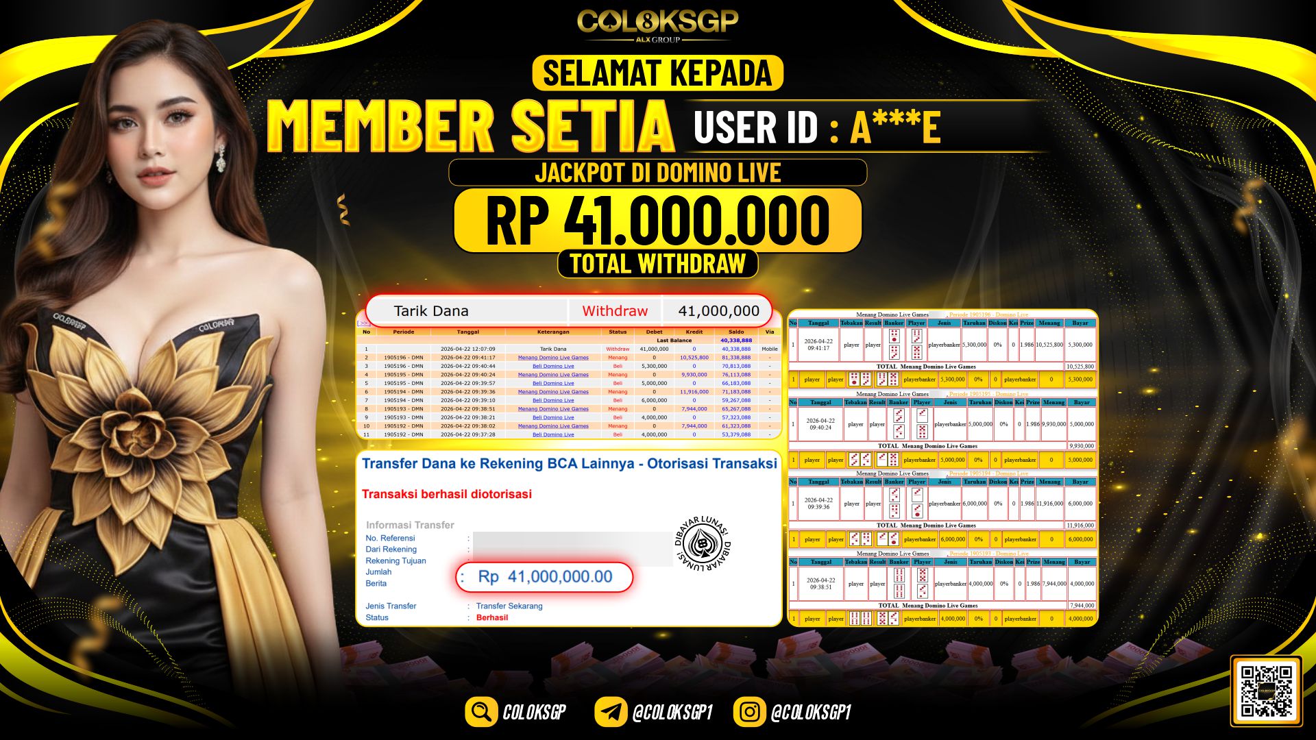 COLOKSGP JACKPOT LIVE GAMES - DOMINO LIVE