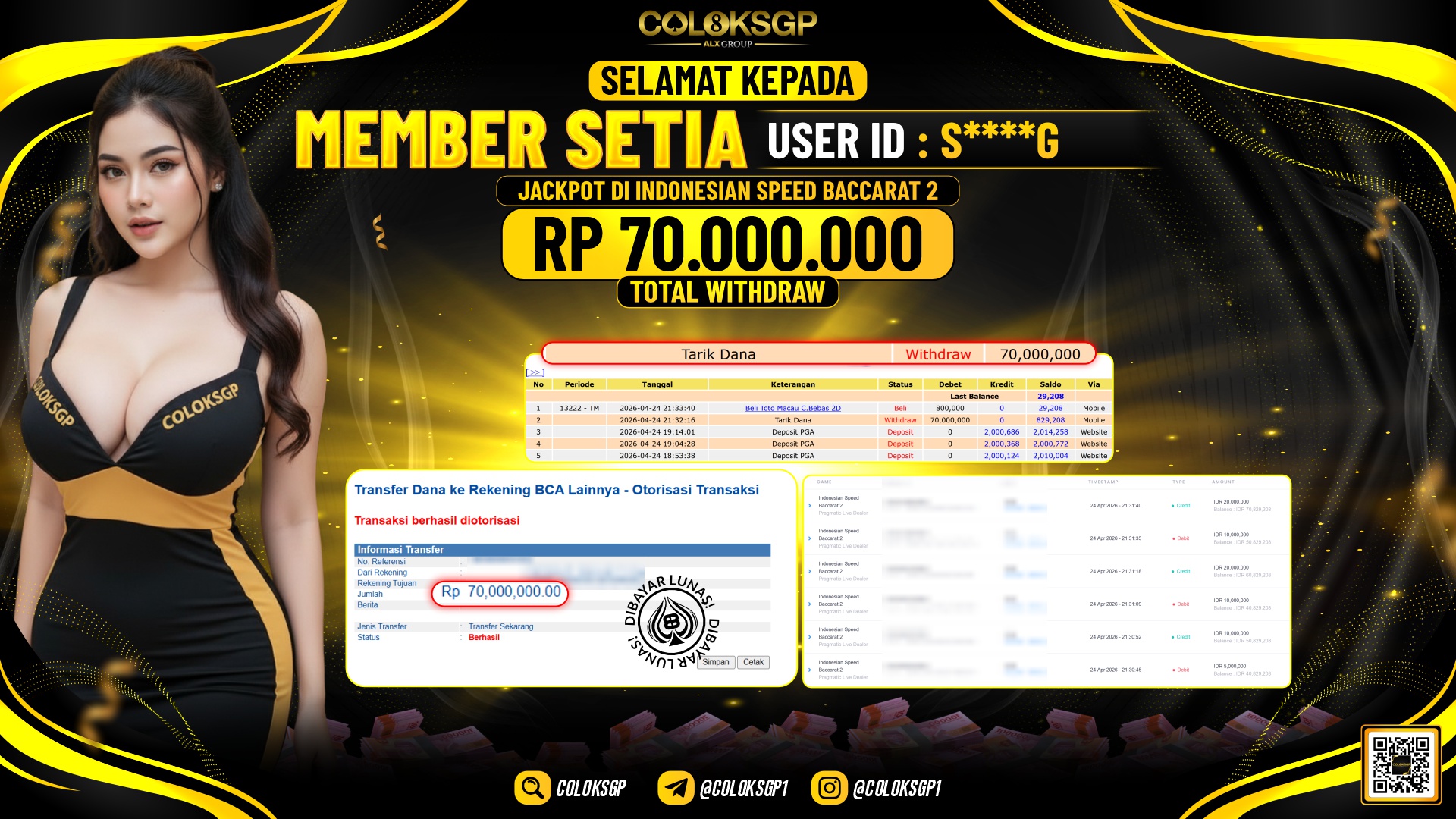 COLOKSGP JACKPOT PRAGMATIC LIVE DEALER - SPEED BACCARAT 2