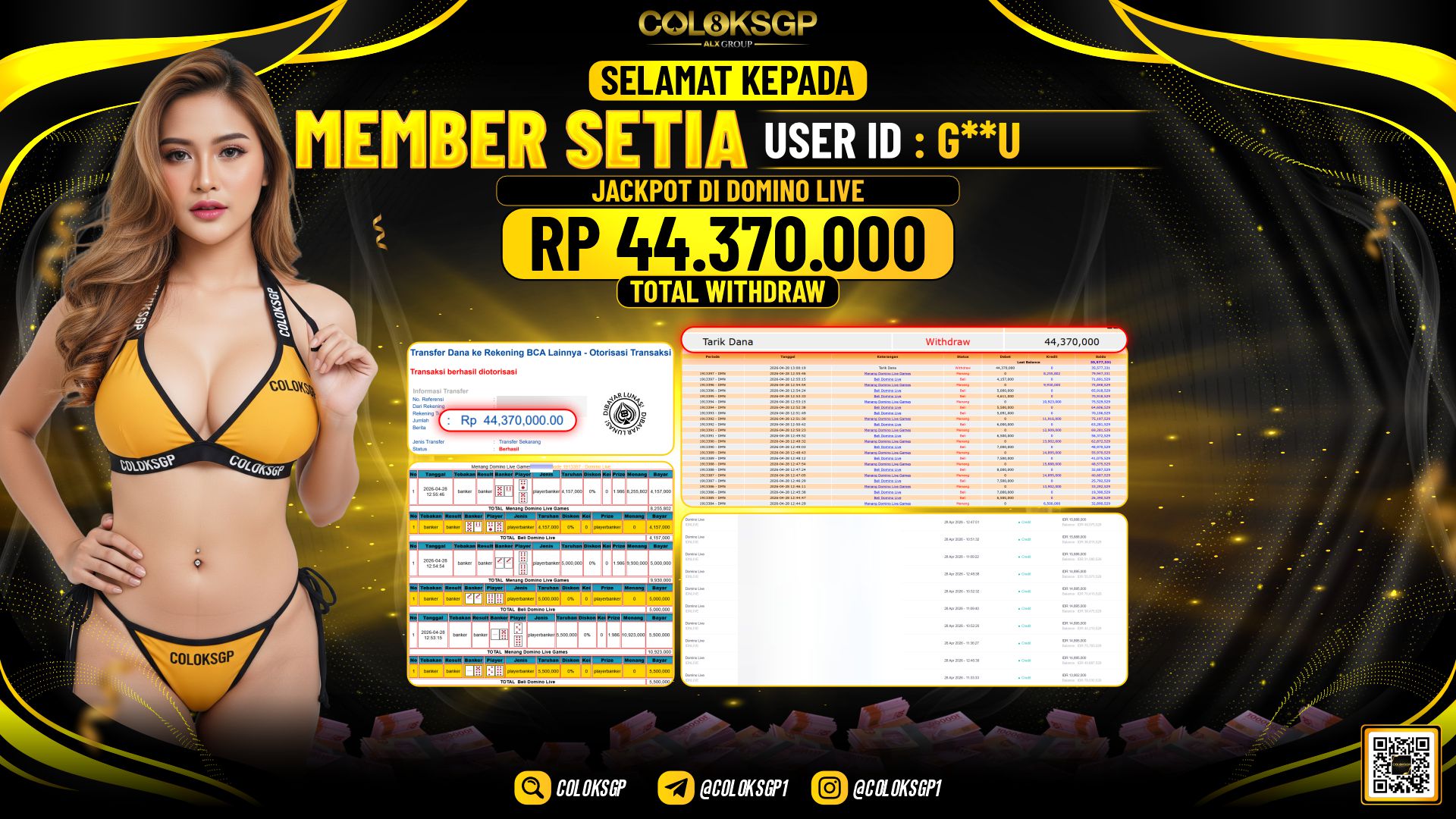 COLOKSGP JACKPOT IDNLIVE - DOMINO LIVE