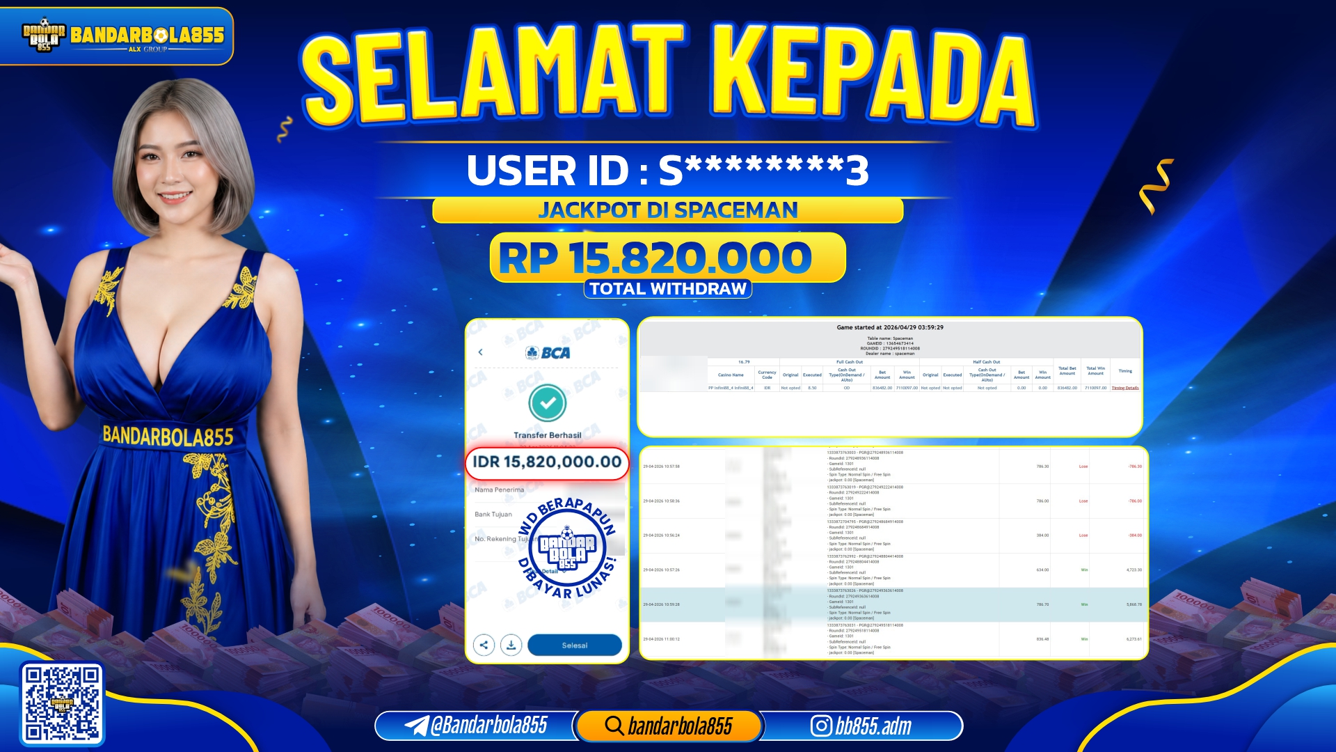 🎖 JACKPOT BANDARBOLA855 DI SPACEMAN Rp15.820.000🎖