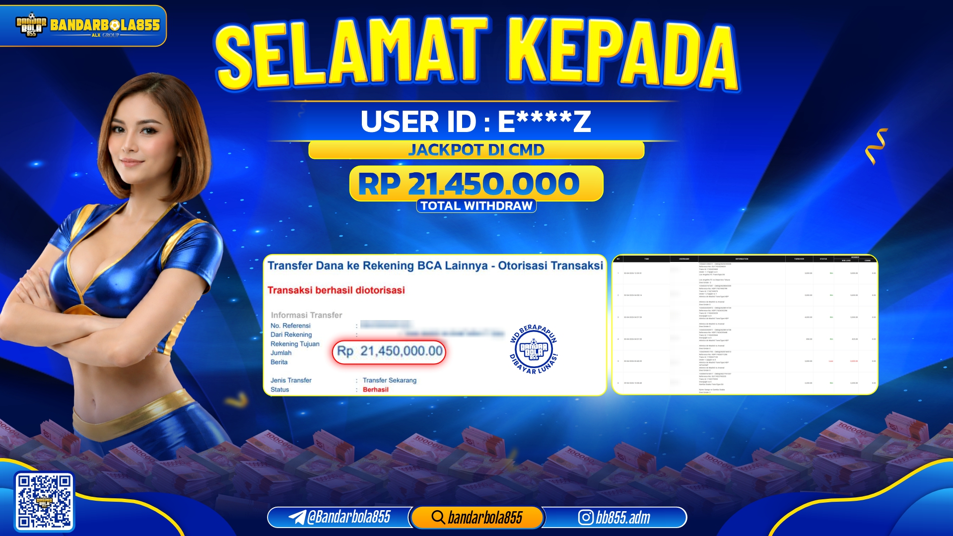 🎖 JACKPOT BANDARBOLA855 DI CMD Rp21.450.000🎖