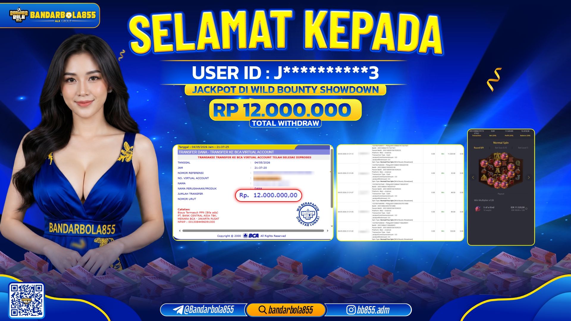🎖 JACKPOT BANDARBOLA855 DI WILD BOUNTY SHOWDOWN  Rp12.000.000🎖