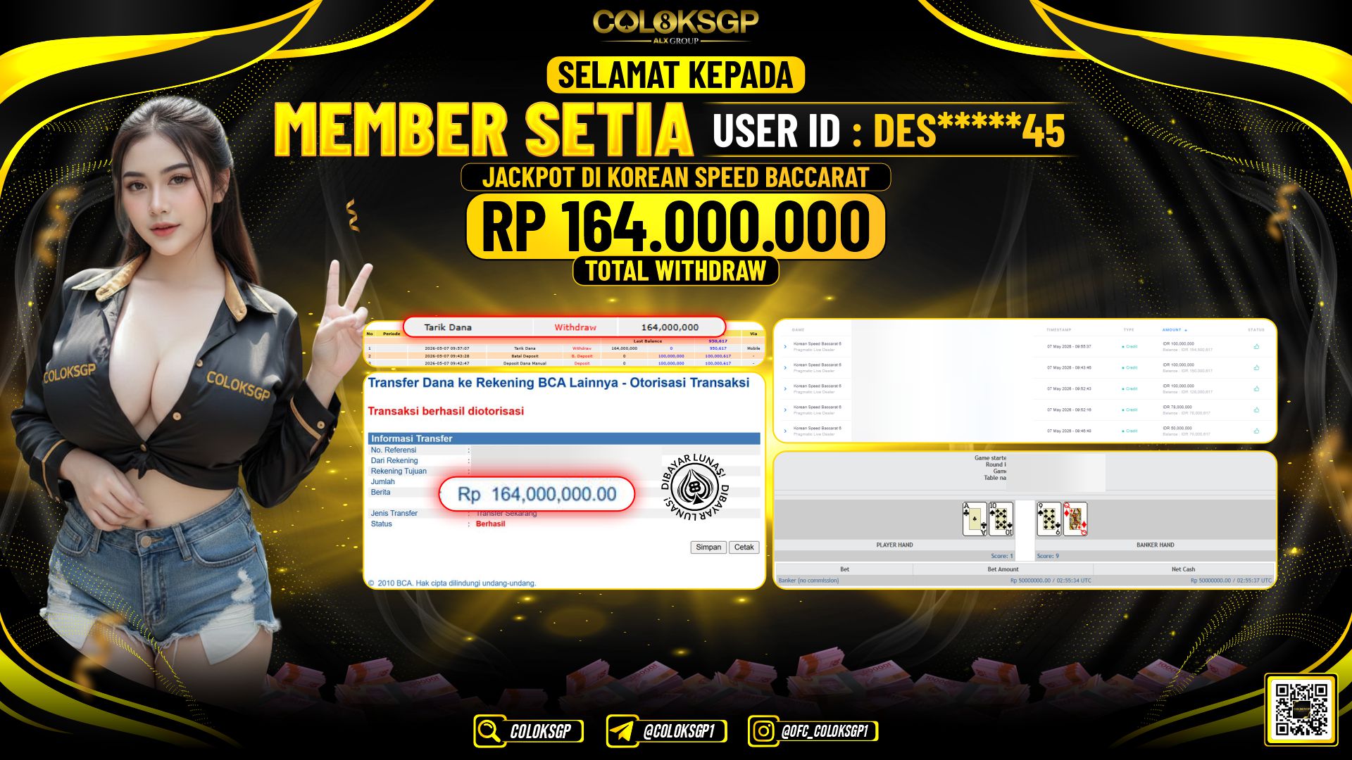 COLOKSGP JACKPOT PRAGMATIC LIVE DEALER- KOREAN SPEED BACCARAT
