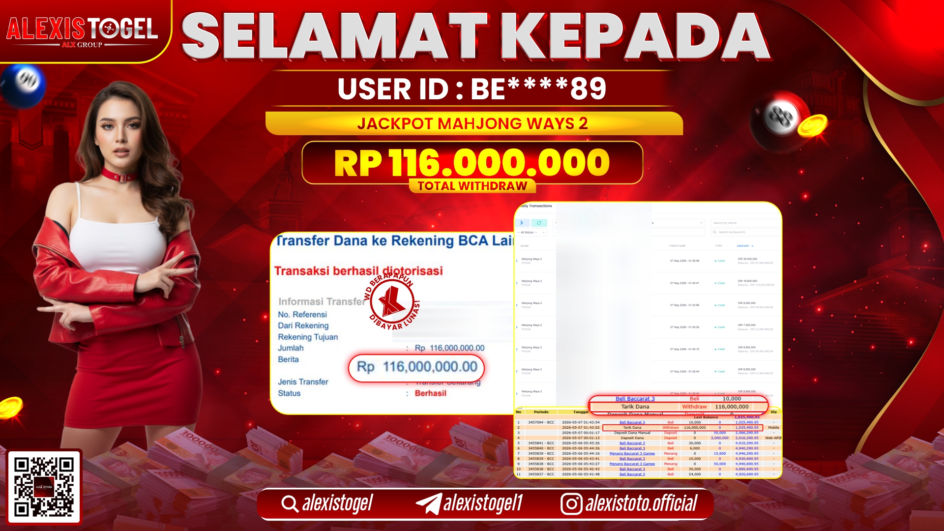 ALEXISTOGEL JACKPOT DI MAHJONG WAYS 2 RP.116.000.000,- LUNAS