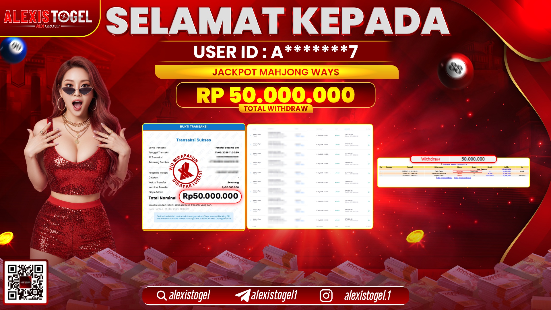 ALEXISTOGEL JACKPOT DI MAHJONG WAYS RP.50.000.000,- LUNAS