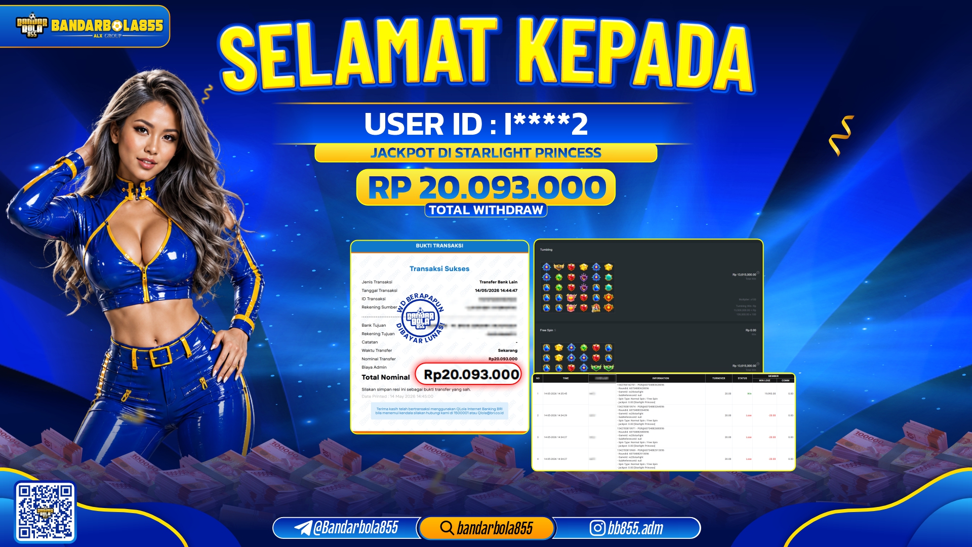 🎖 JACKPOT BANDARBOLA855 DI STARLIGHT PRINCESS Rp20.093.000🎖