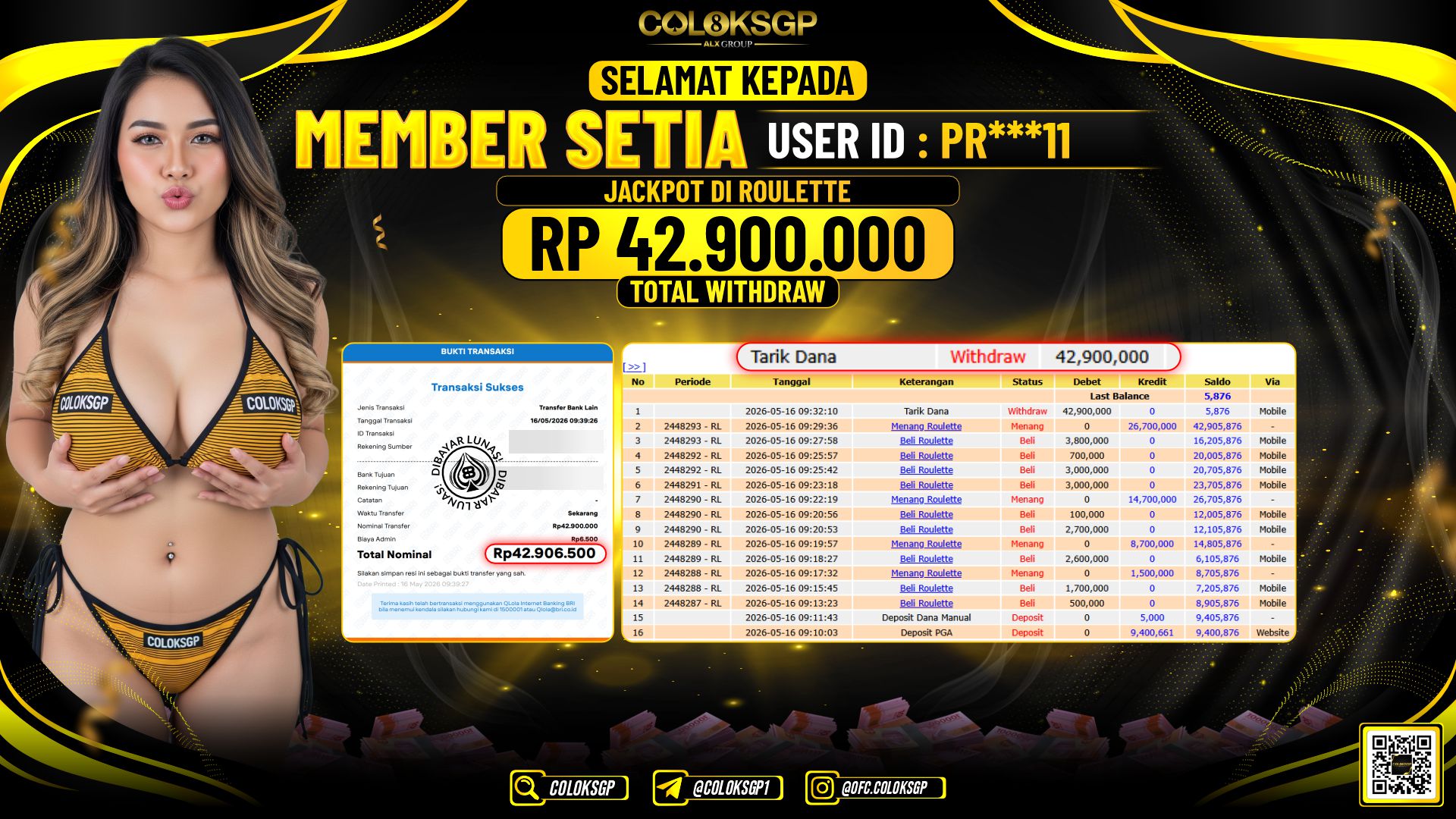 COLOKSGP JACKPOT IDNLIVE-ROULETTE