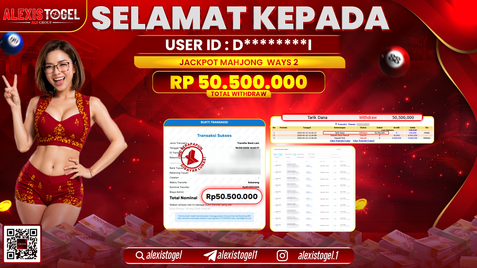 ALEXISTOGEL JACKPOT DI MAHJONG WAYS 2 RP.50.500.000,- LUNAS