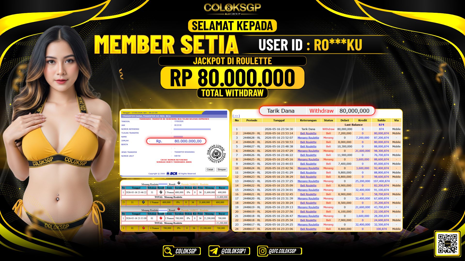 COLOKSGP JACKPOT IDNLIVE-ROULETTE