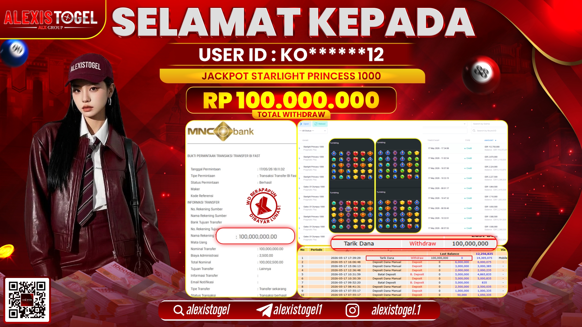 ALEXISTOGEL JACKPOT DI STARLIGHT PRINCESS 1000 RP.100.000.000,- LUNAS