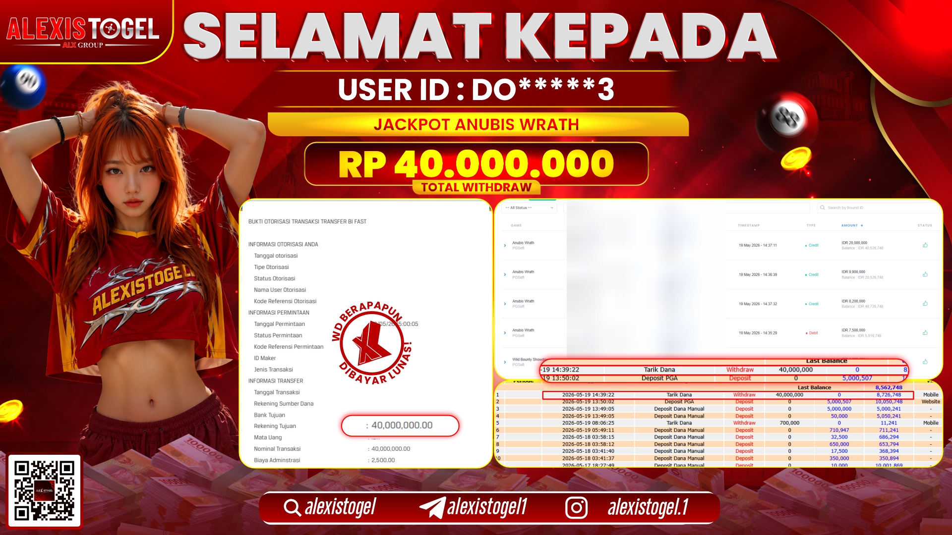 ALEXISTOGEL JACKPOT DI ANUBIS WRATH RP.40.000.000,- LUNAS