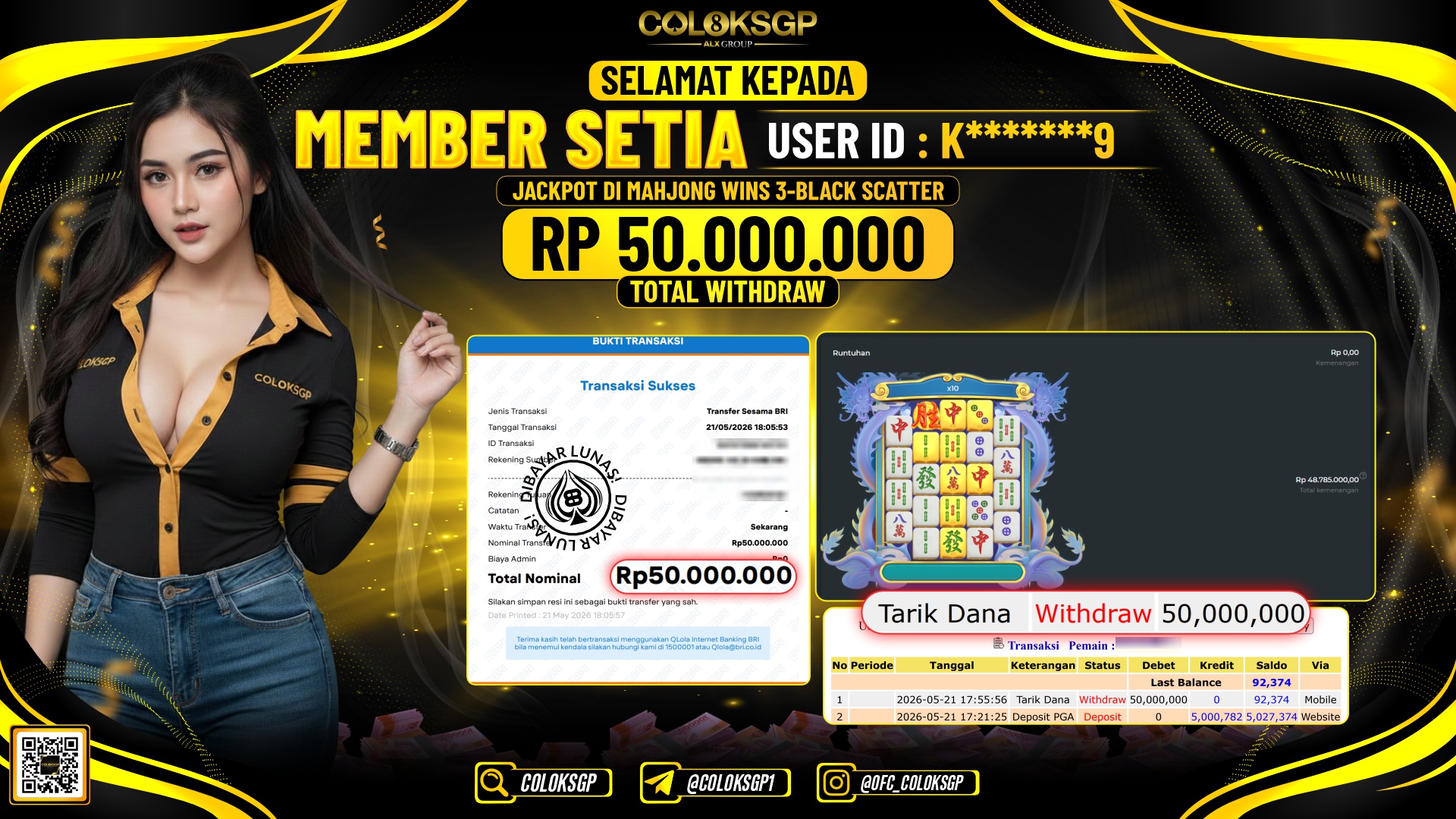 COLOKSGP JACKPOT PRAGMATIC PLAY-MAHJONG WINS 3-BLACK SCATTER