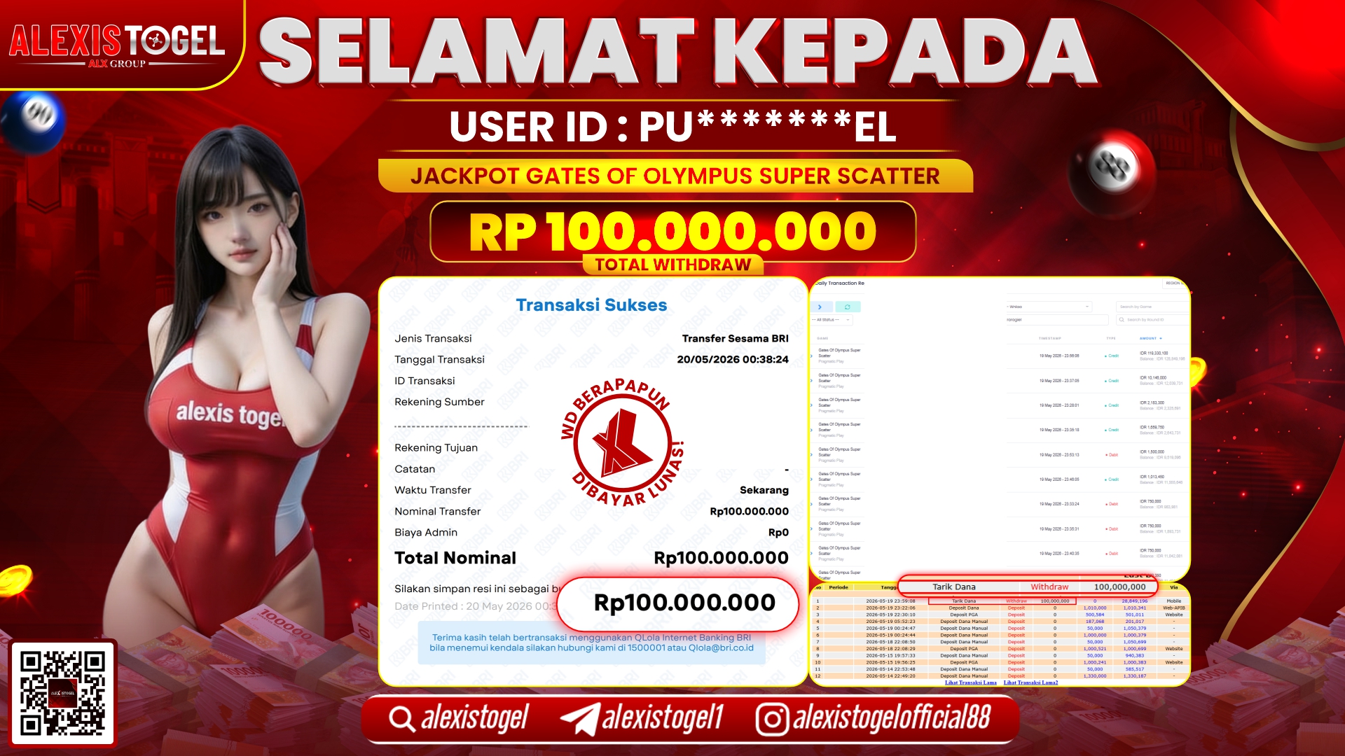 ALEXISTOGEL JACKPOT DI GATES OF OLYMPUS SUPER SCATTER RP.100.000.000,- LUNAS