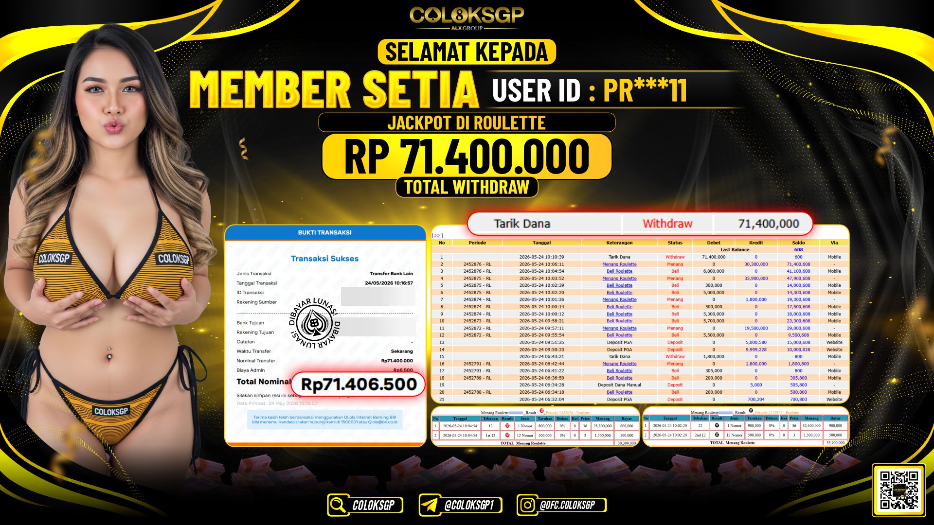 COLOKSGP JACKPOT IDNLIVE-ROULETTE