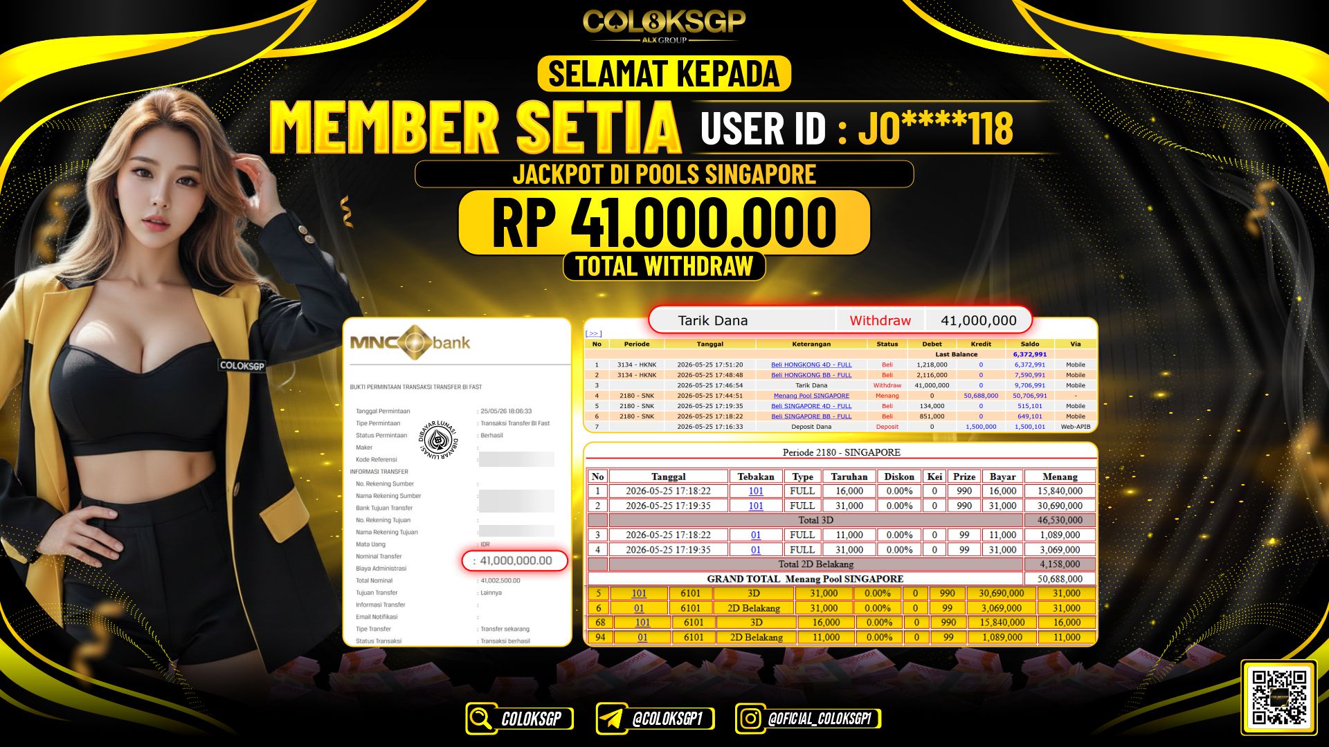 COLOKSGP JACKPOT POOLS - SINGAPORE