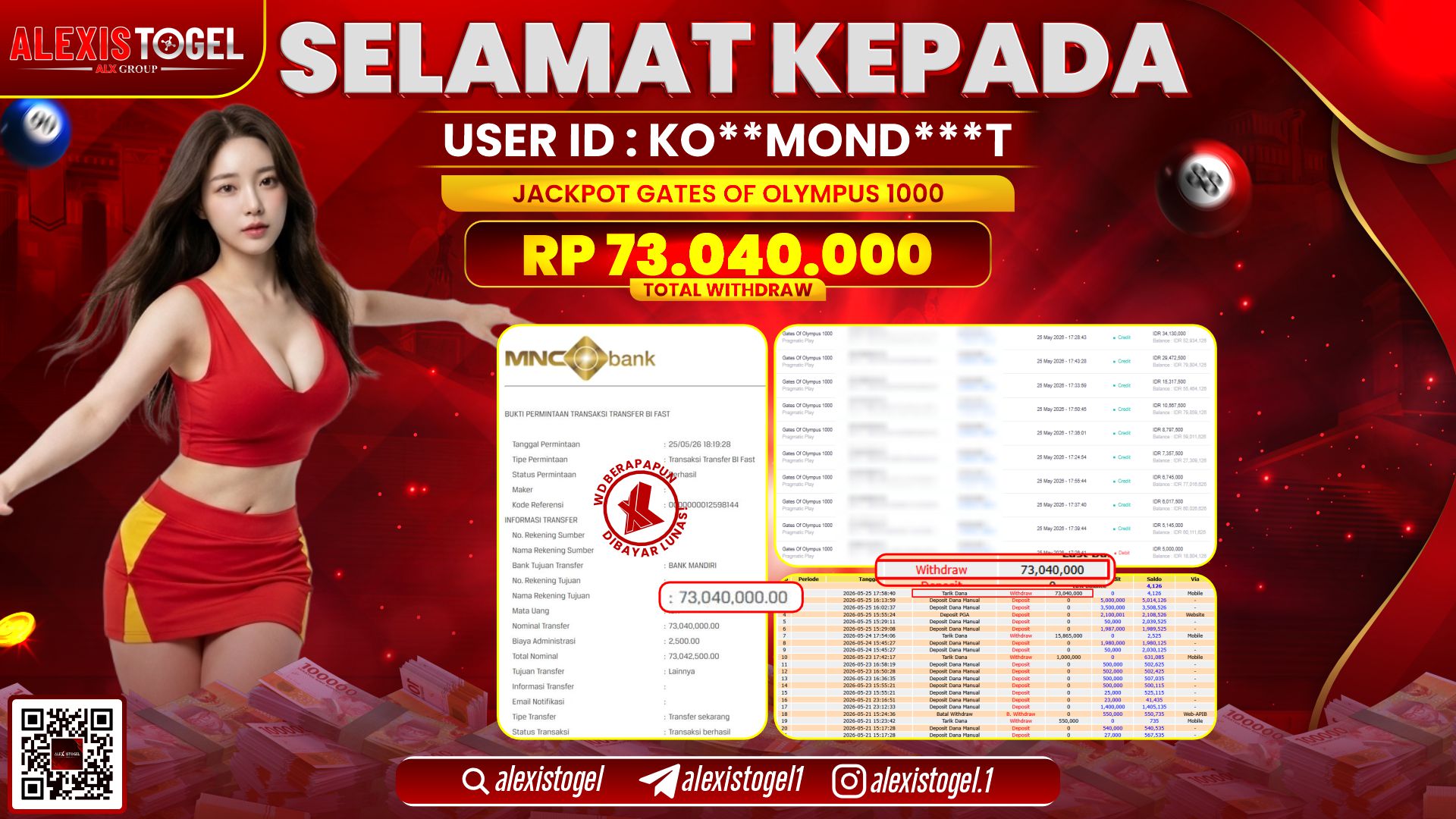 ALEXISTOGEL JACKPOT DI MAHJONG WAYS 2 RP.70.040.000,- LUNAS