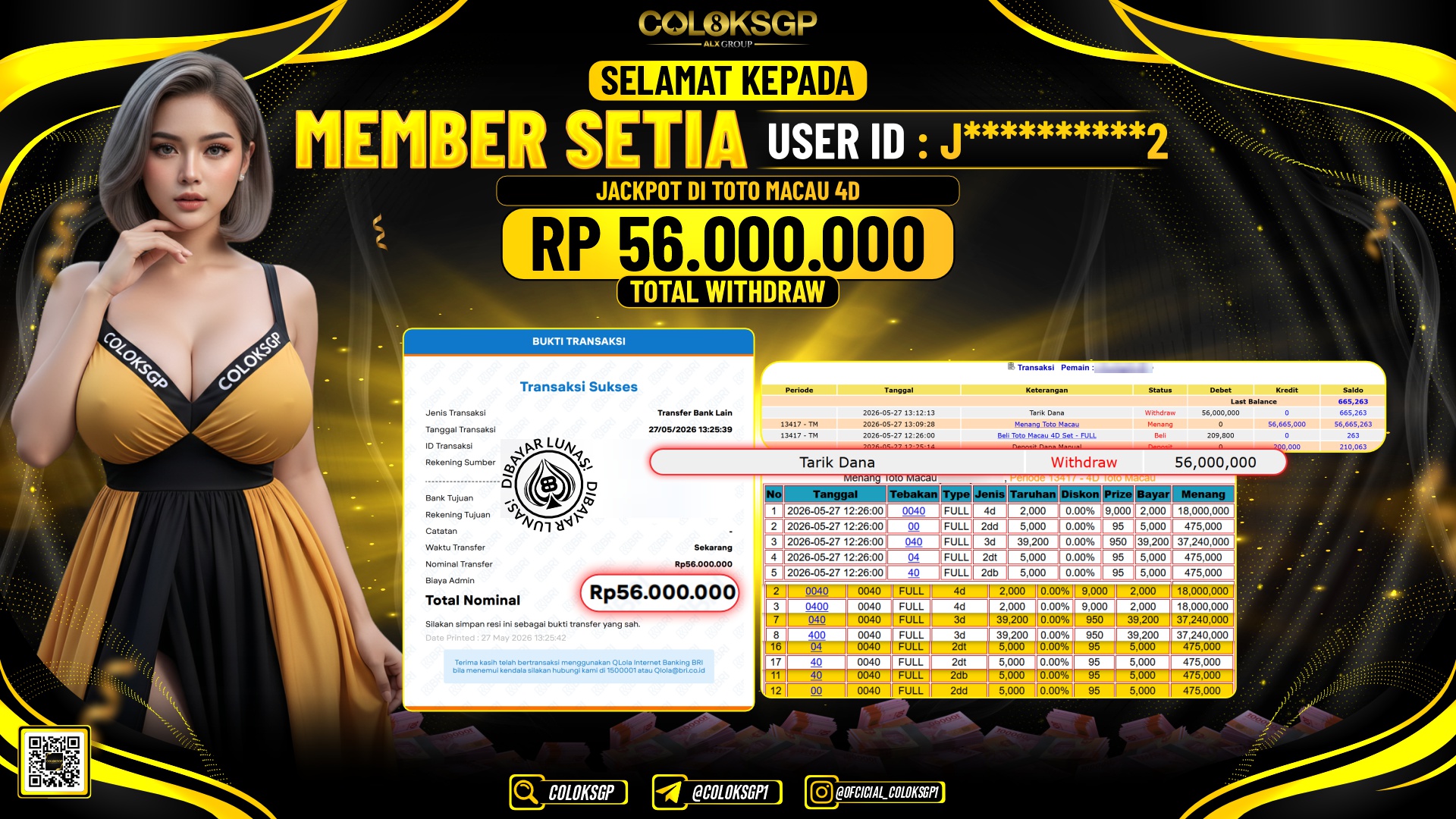 COLOKSGP JACKPOT POOLS - TOTO MACAU 4D