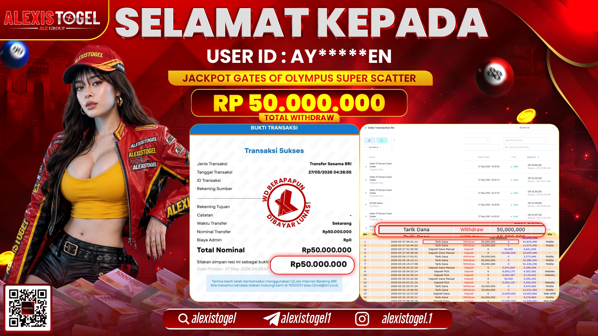 ALEXISTOGEL JACKPOT DI GATES OF OLYMPUS SUPER SCATTER RP.50.000.000,- LUNAS