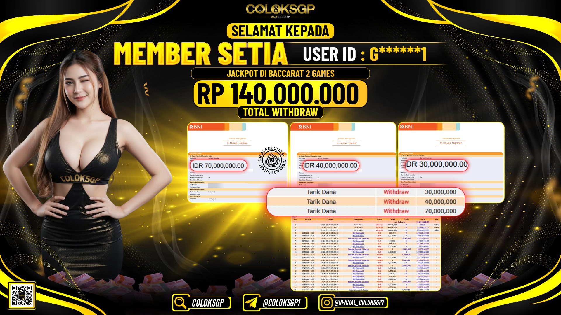 COLOKSGP JACKPOT IDNLIVE - BACCARAT 2