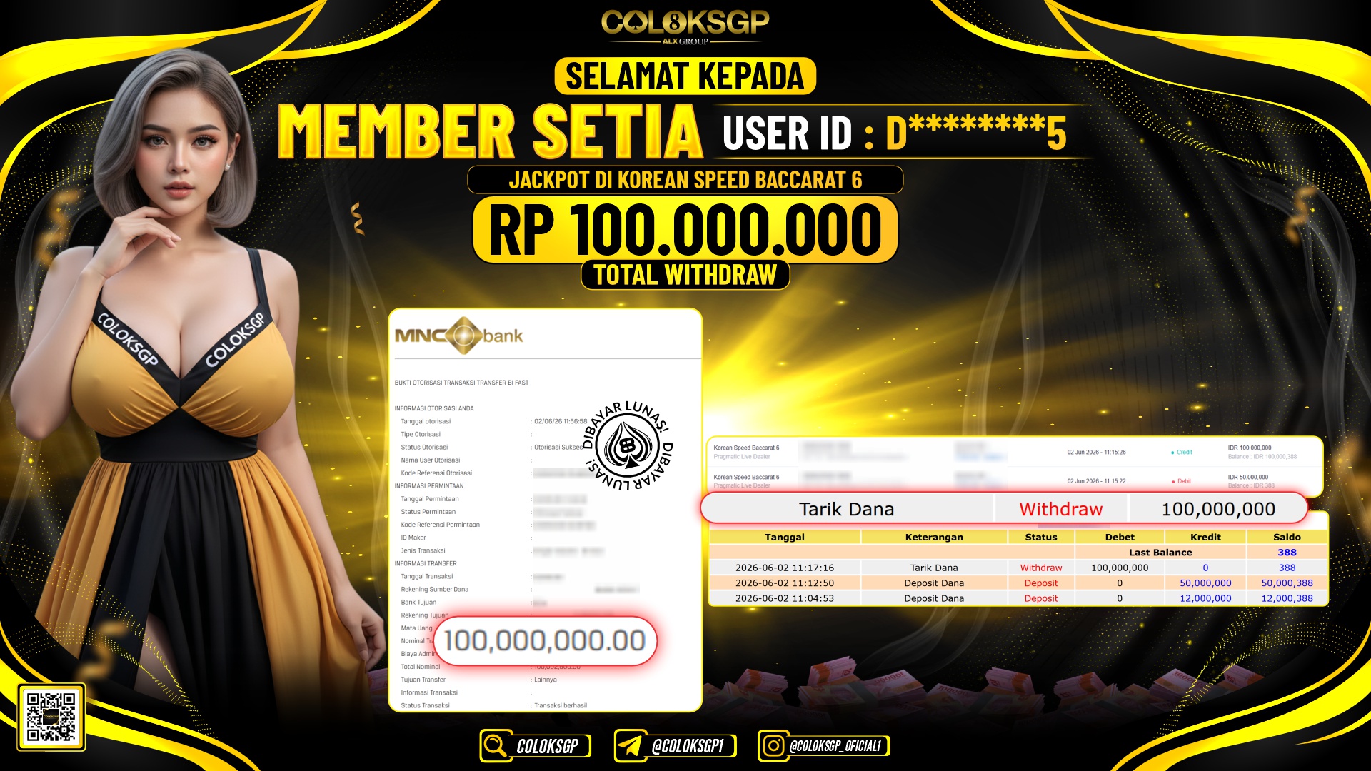 COLOKSGP JACKPOT PRAGMATIC LIVE DEALER - KOREAN SPEED BACCARAT 6